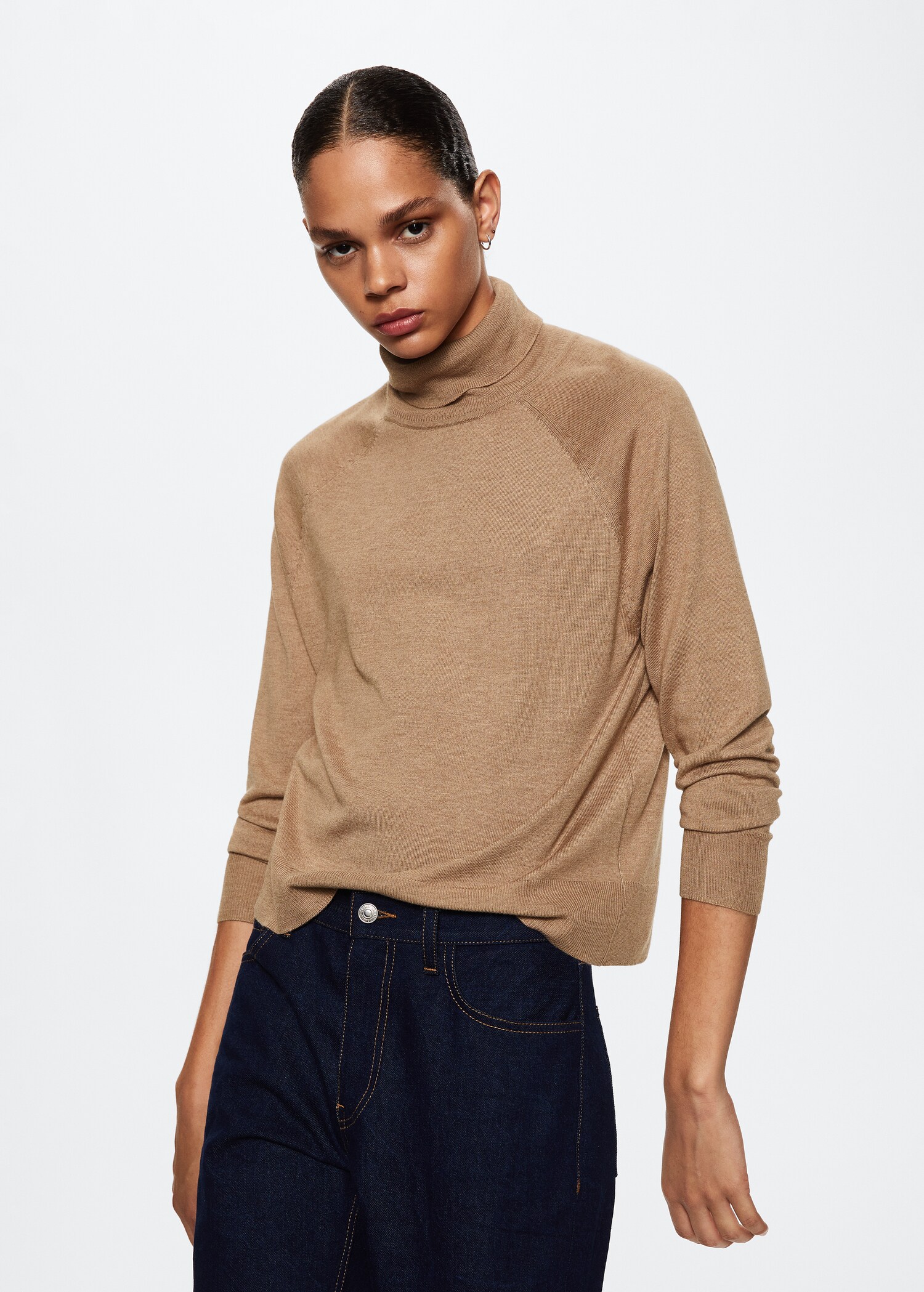 Turtleneck knitted sweater - Medium plane