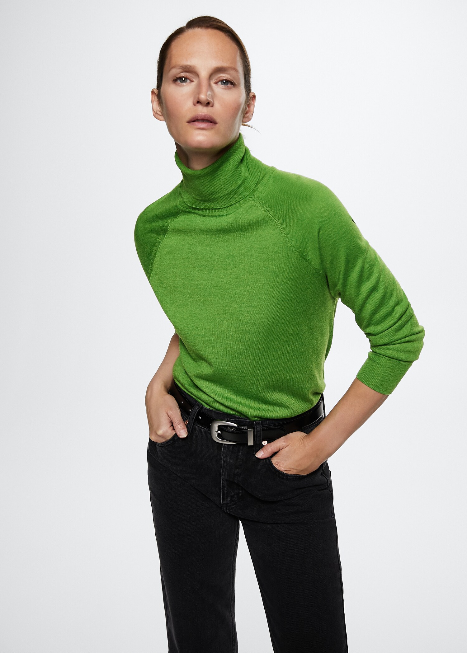 Turtleneck knitted sweater - Medium plane