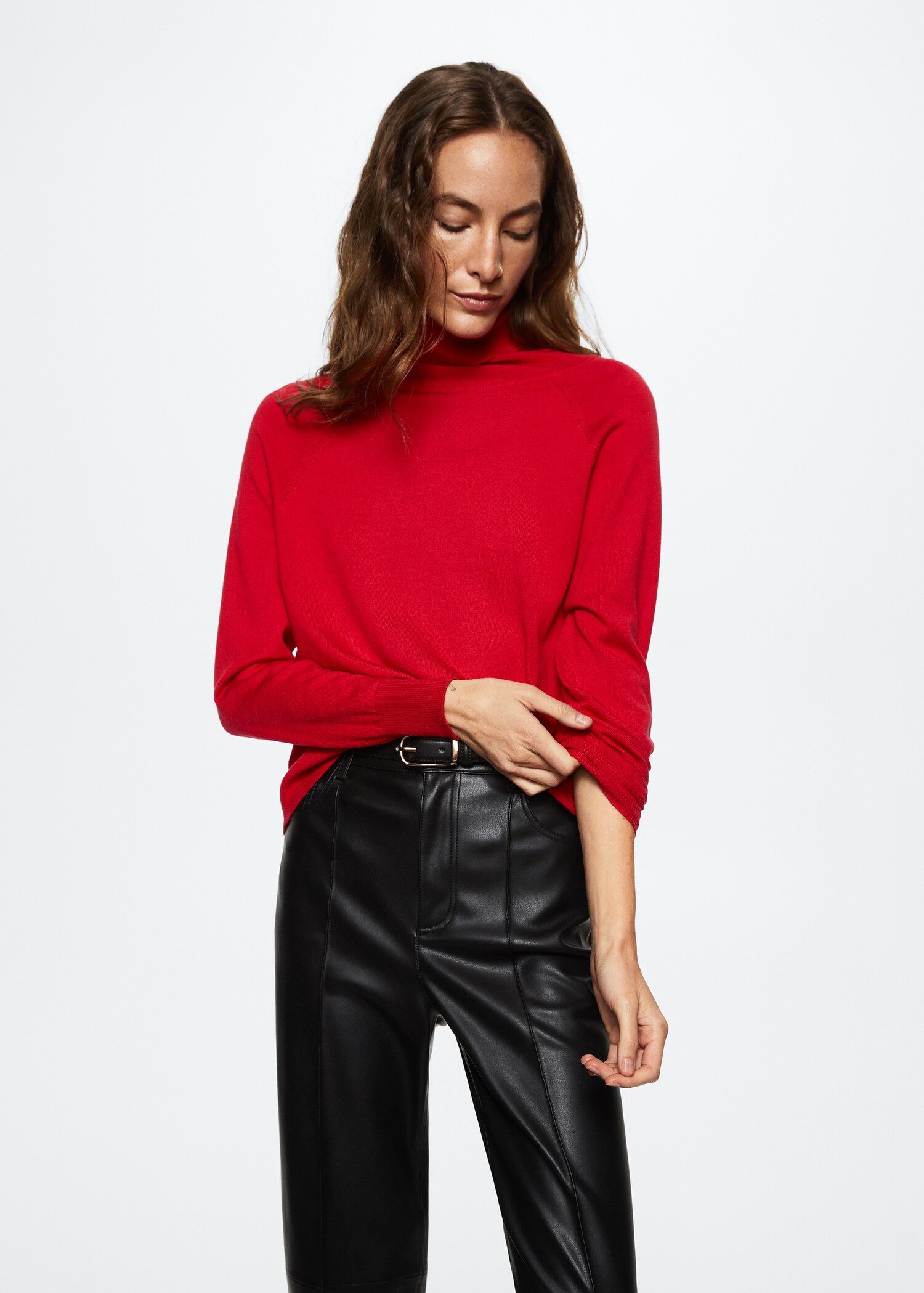 Turtleneck knitted sweater - Medium plane