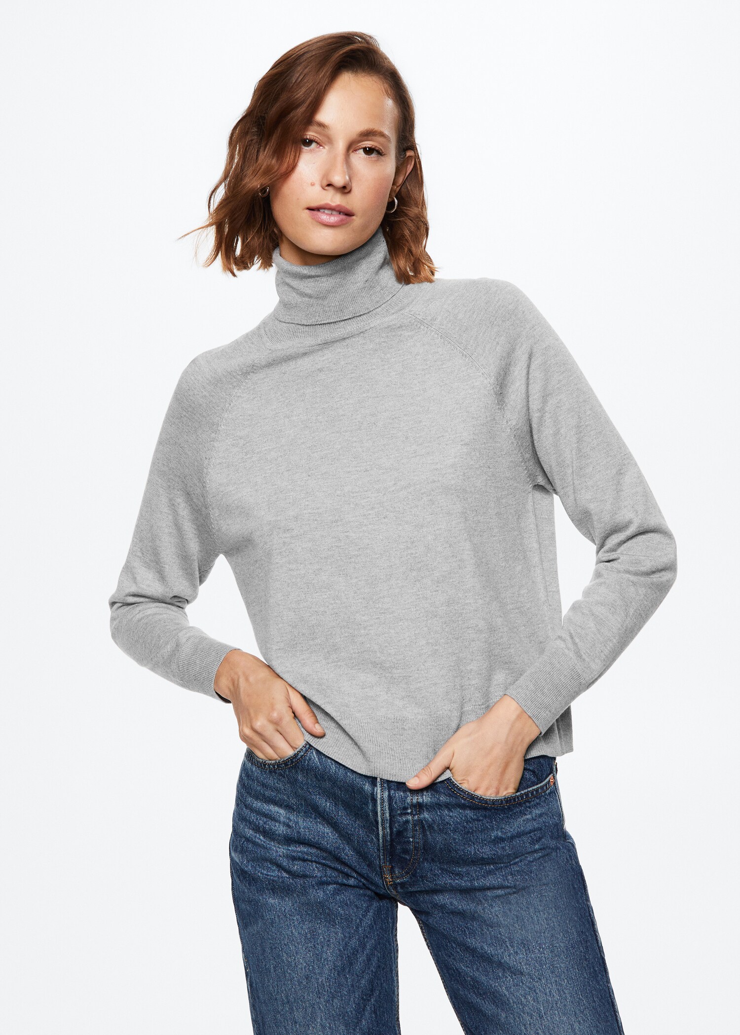 Turtleneck knitted sweater - Medium plane