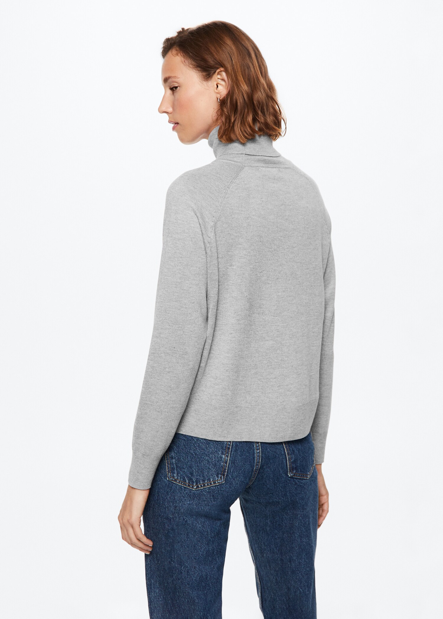 Turtleneck knitted sweater - Reverse of the article