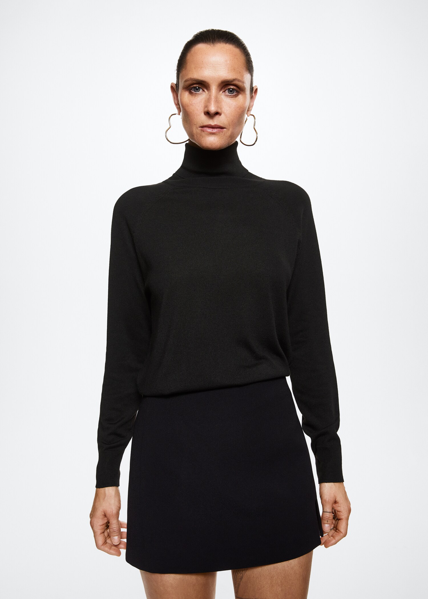 Turtleneck knitted sweater - Medium plane