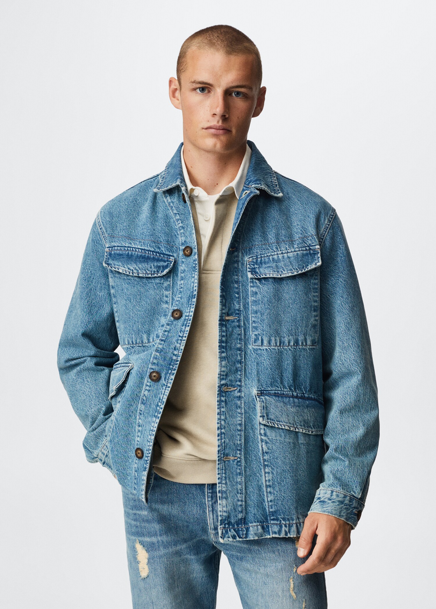 Pockets denim jacket - Medium plane