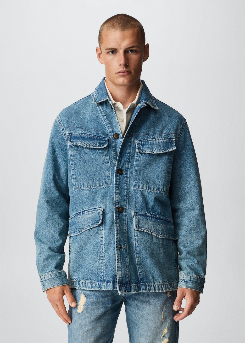 Veste jean poches Homme MANGO OUTLET France metropolitaine