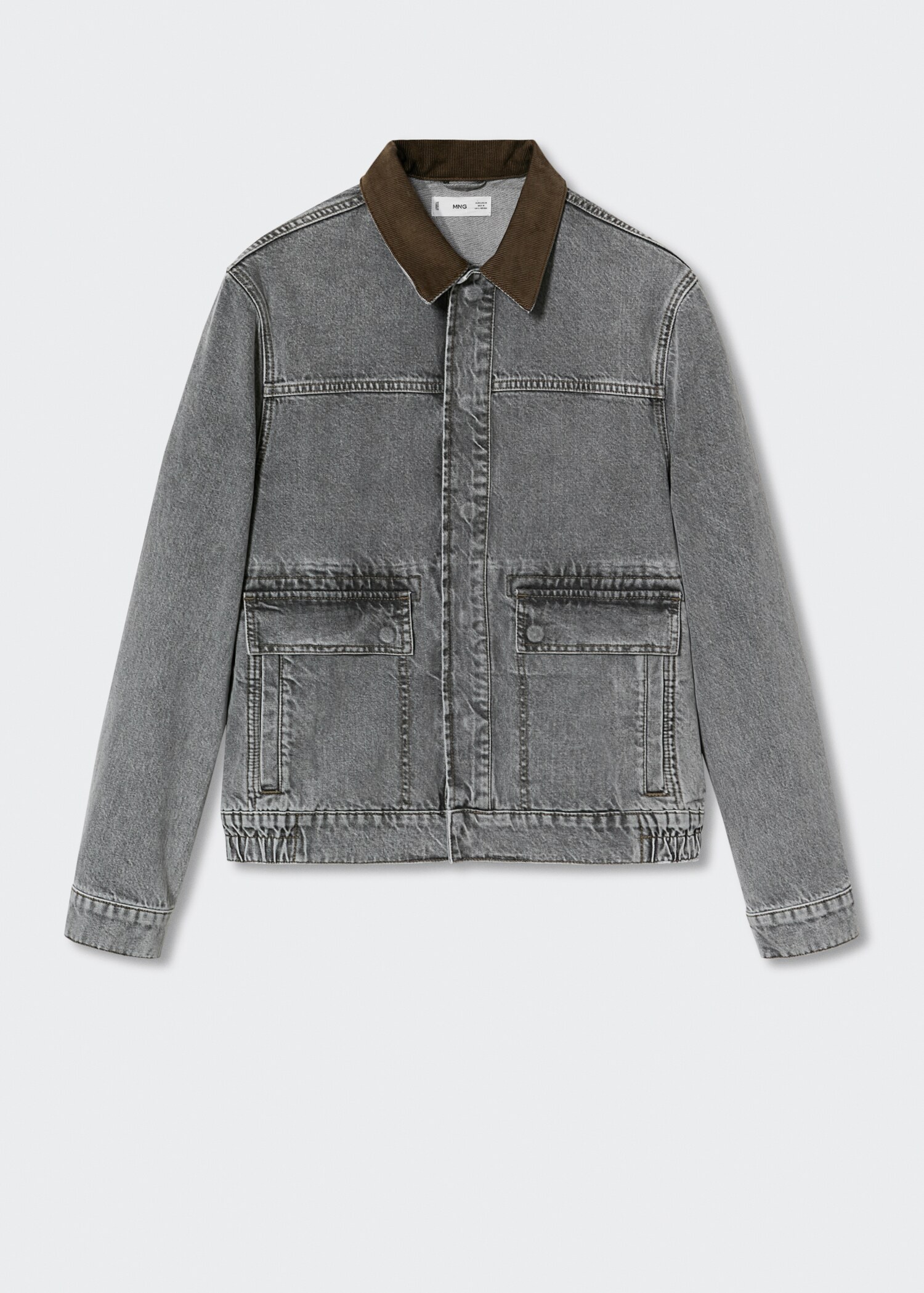 Denim jacket with corduroy collar  - Article without model