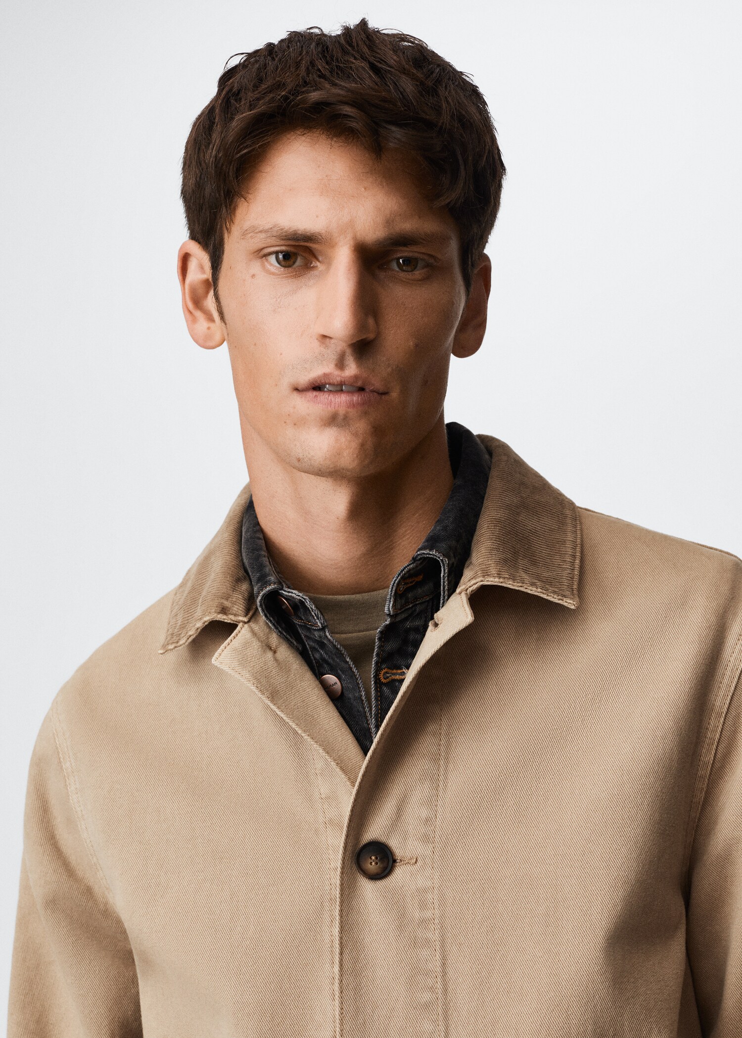 Denim trench coat - Details of the article 1