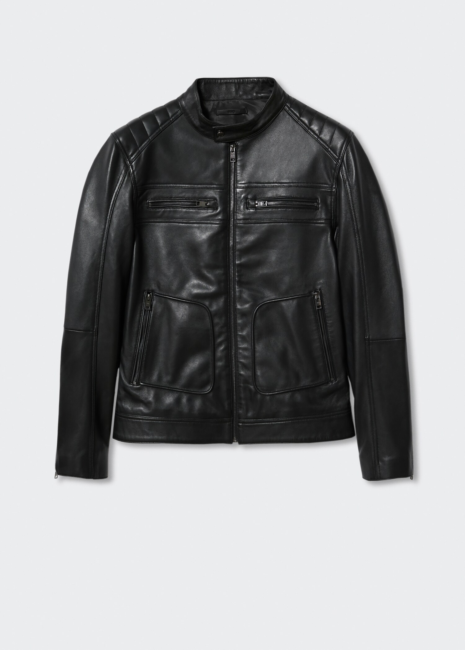 Leather biker jacket - Article without model