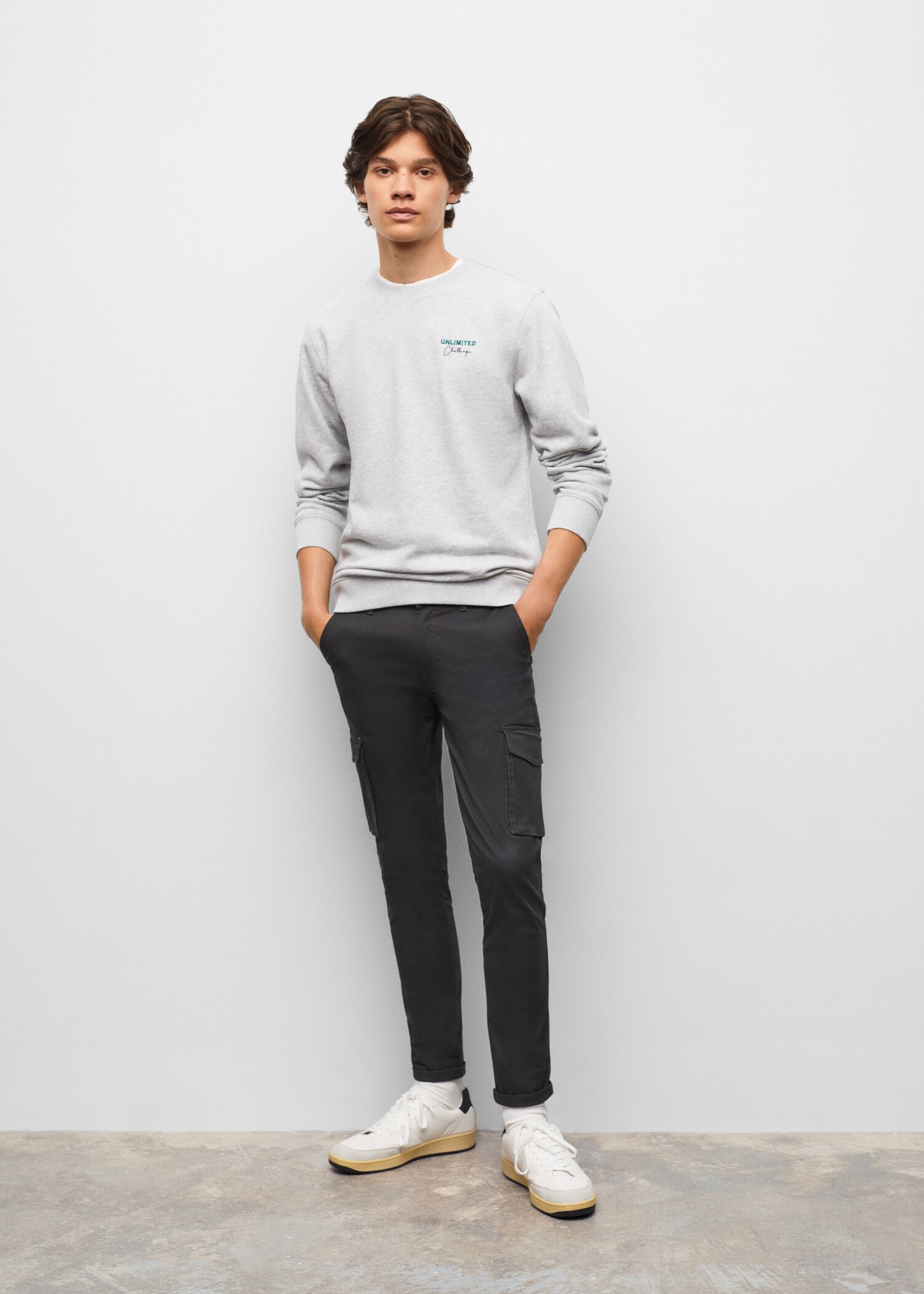 Pantalons cargo cotó - Pla mig