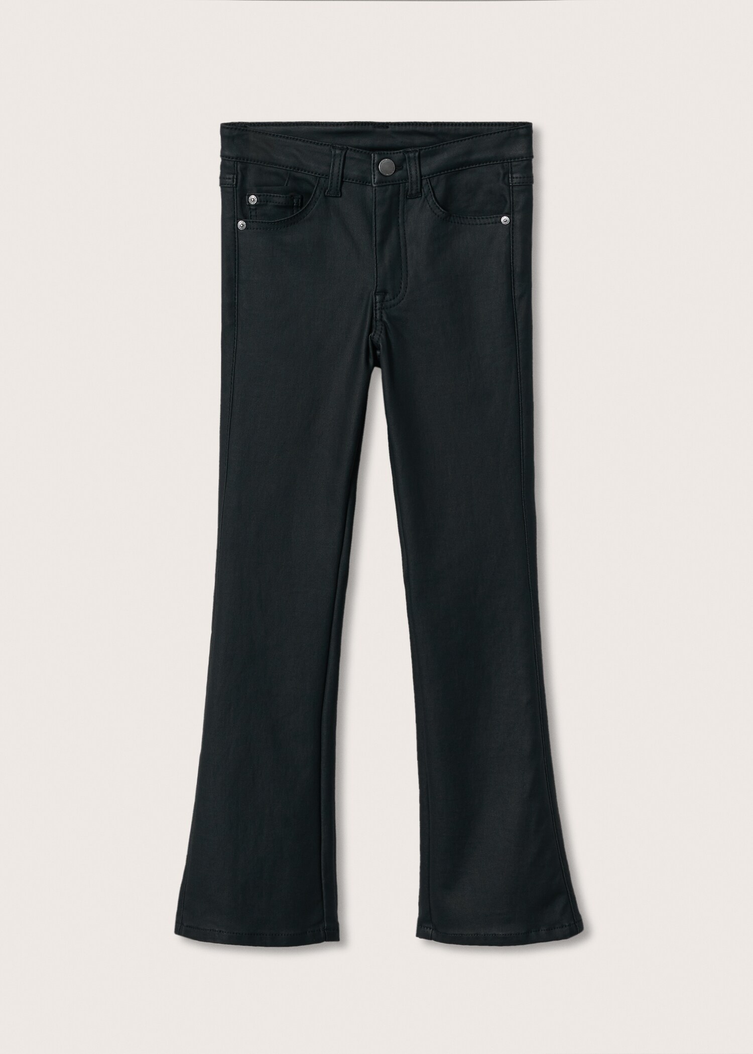 Coated flared trousers - Article without model
