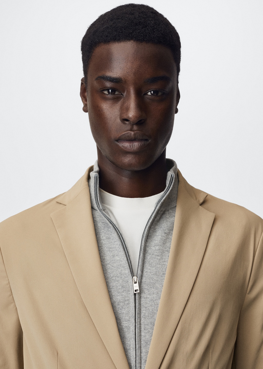 Suit jacket without collar cheap