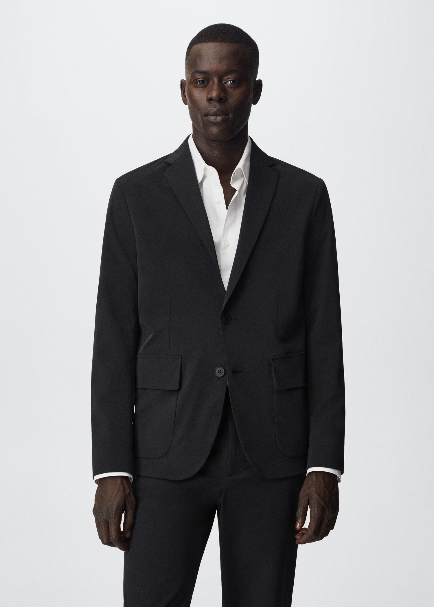 Slim-fit stretch suit jacket - Medium plane
