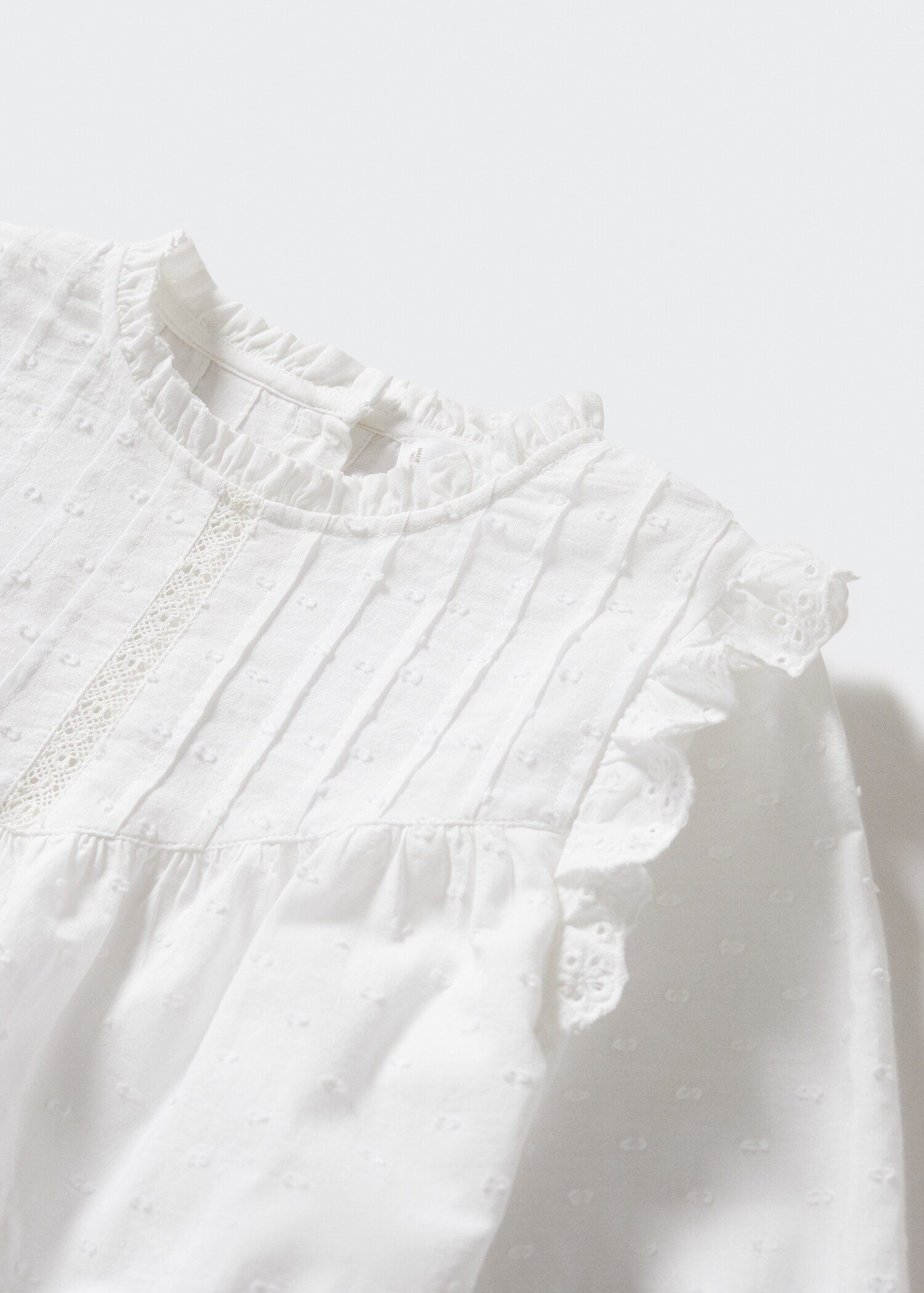 Ruffled plumeti blouse - Details of the article 8