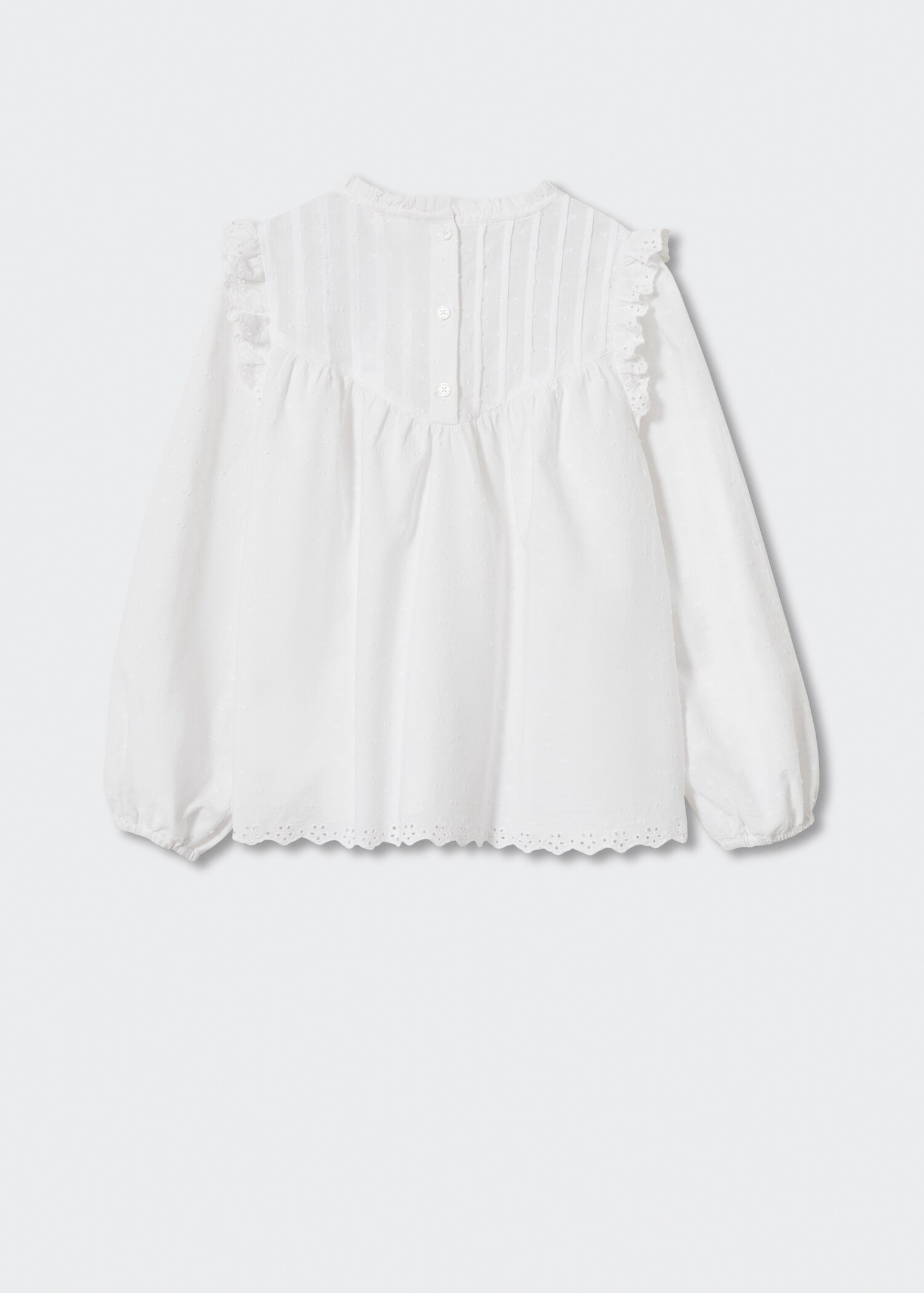 Ruffled plumeti blouse - Reverse of the article