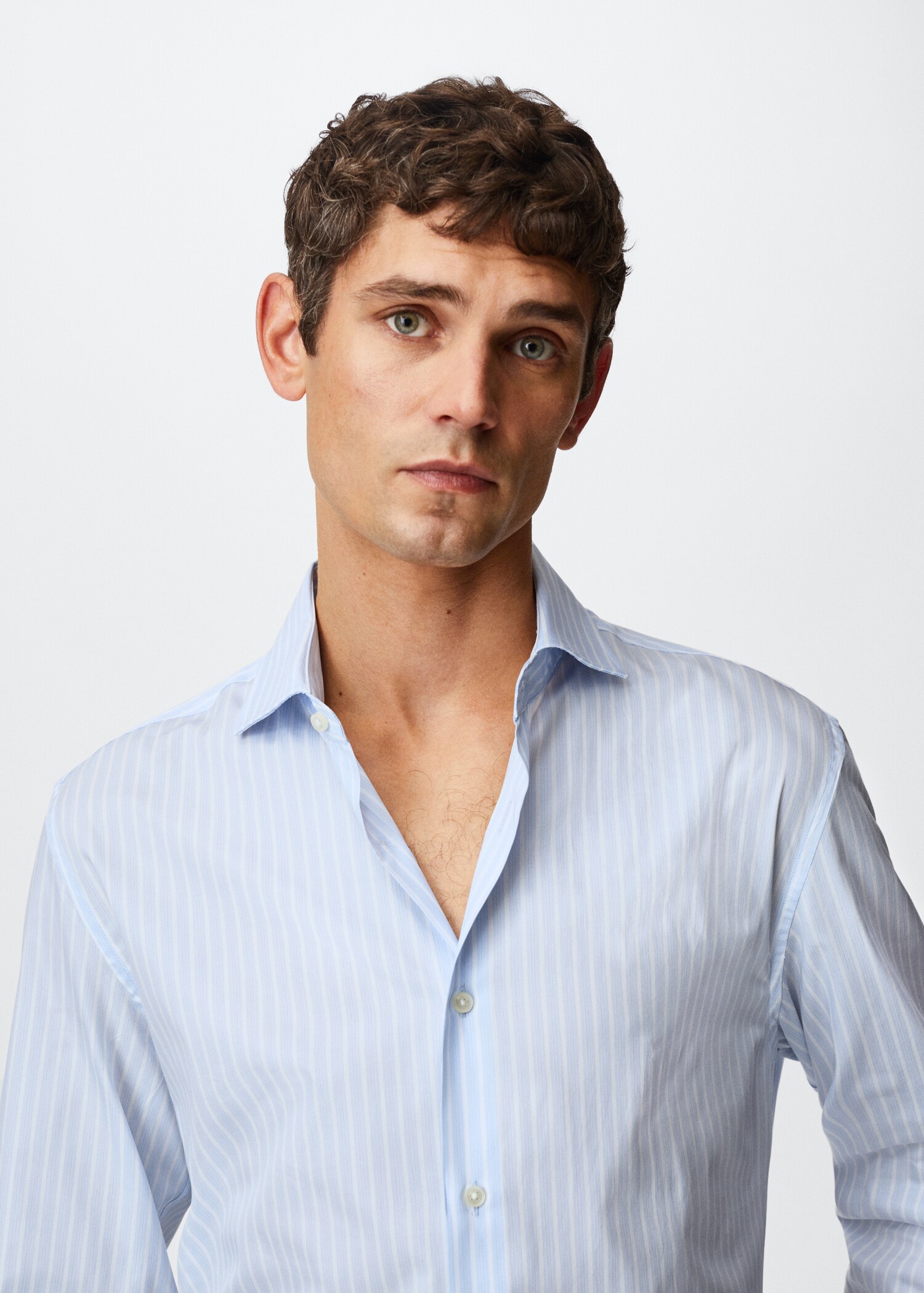 Slim fit thousand striped suit shirt - Details of the article 1