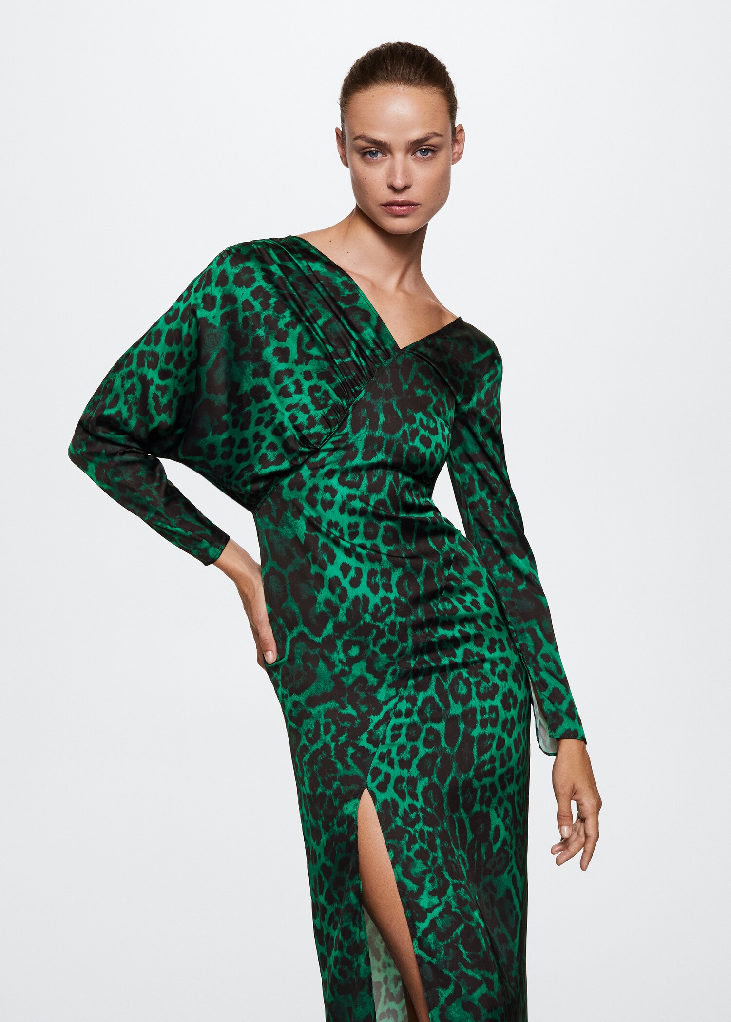 Animal-print fluid dress - Medium plane