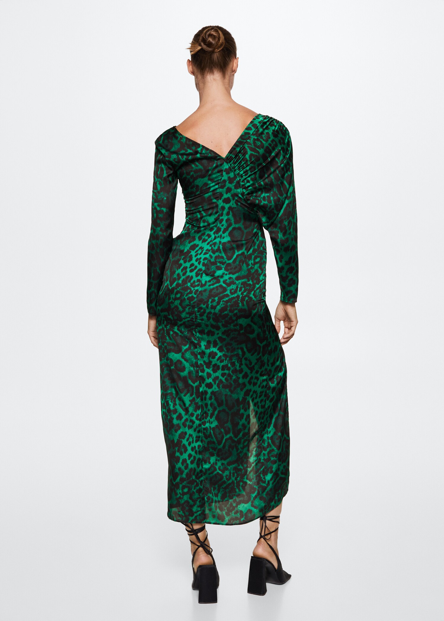 Animal-print fluid dress - Reverse of the article