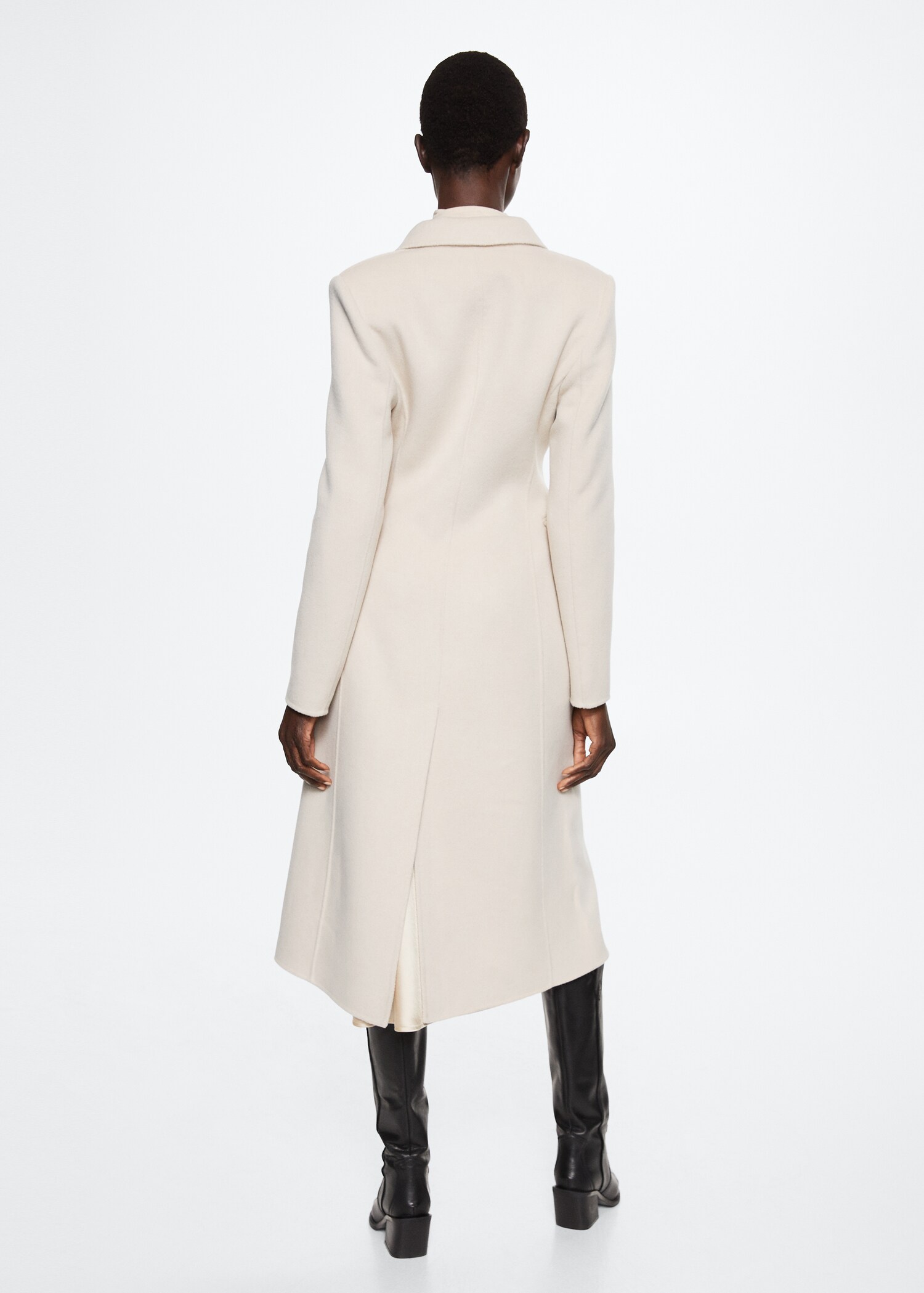 Manteau laine ajusté fait main - Verso de l’article