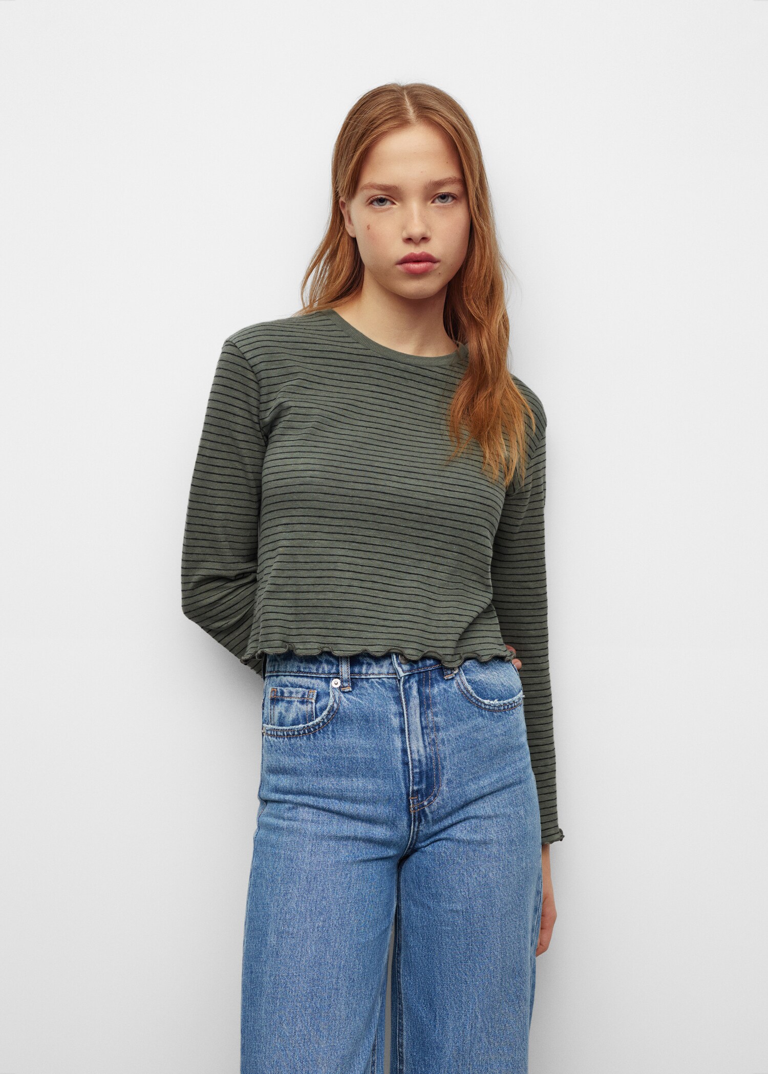 Striped long sleeves t-shirt - Medium plane