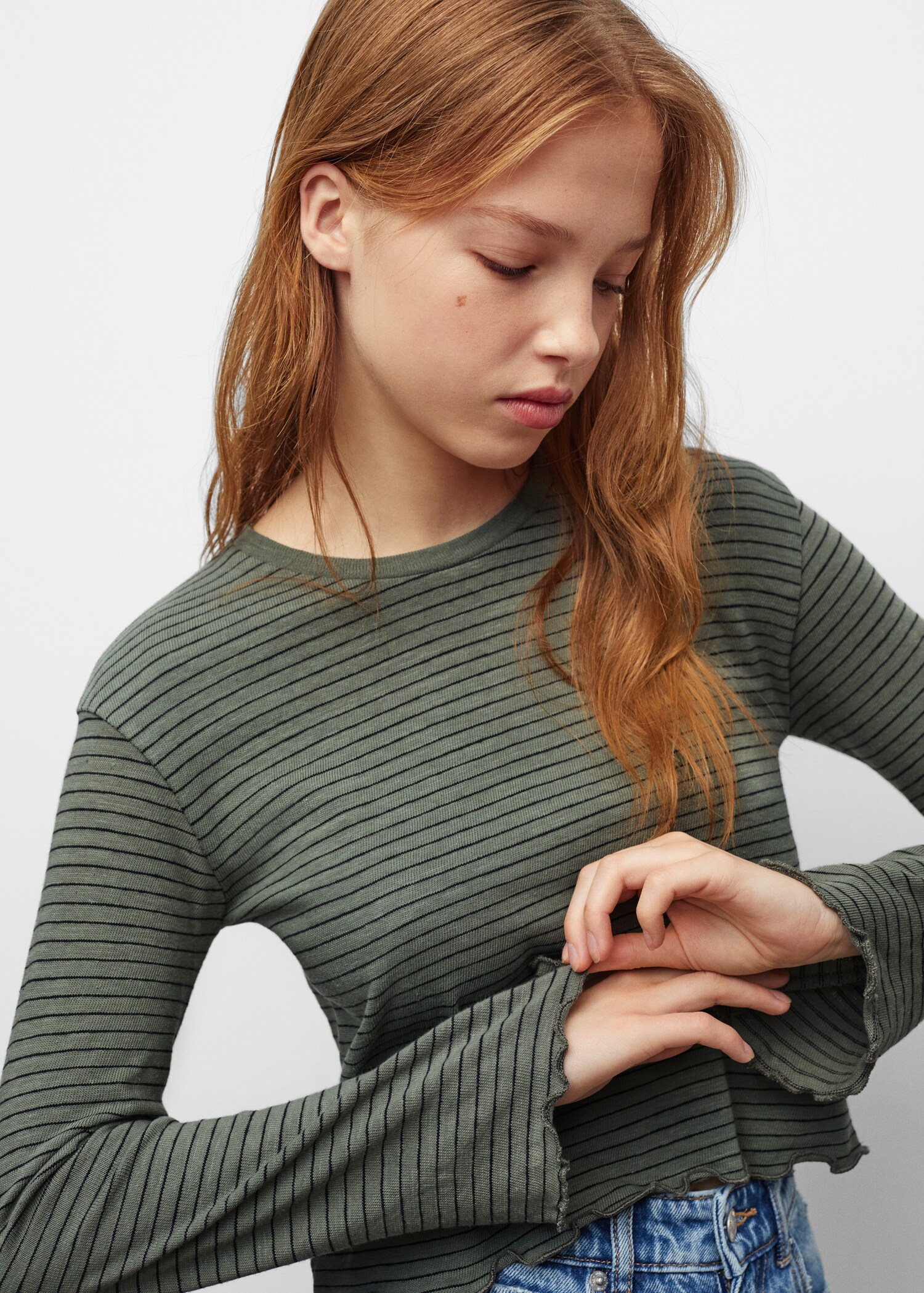 Striped long sleeves t-shirt - Details of the article 1