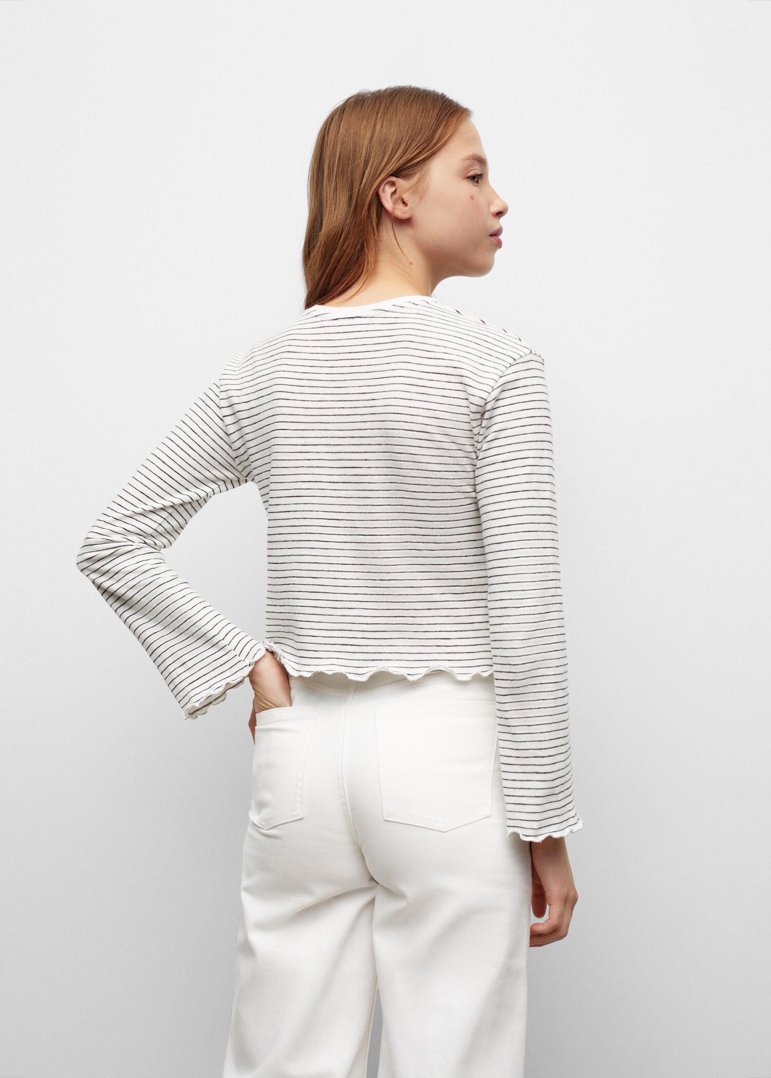 Striped long sleeves t-shirt - Reverse of the article