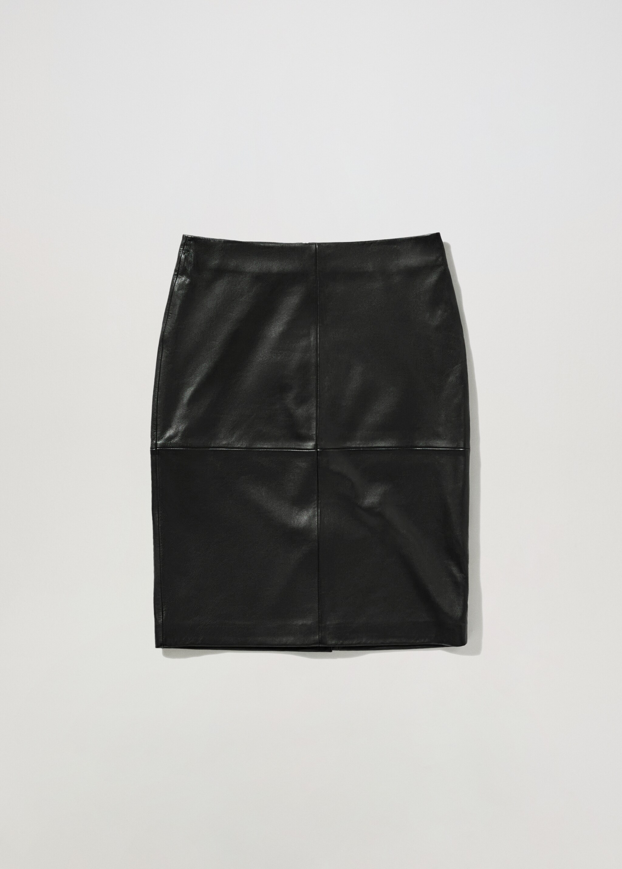 100% leather midi skirt - Article without model