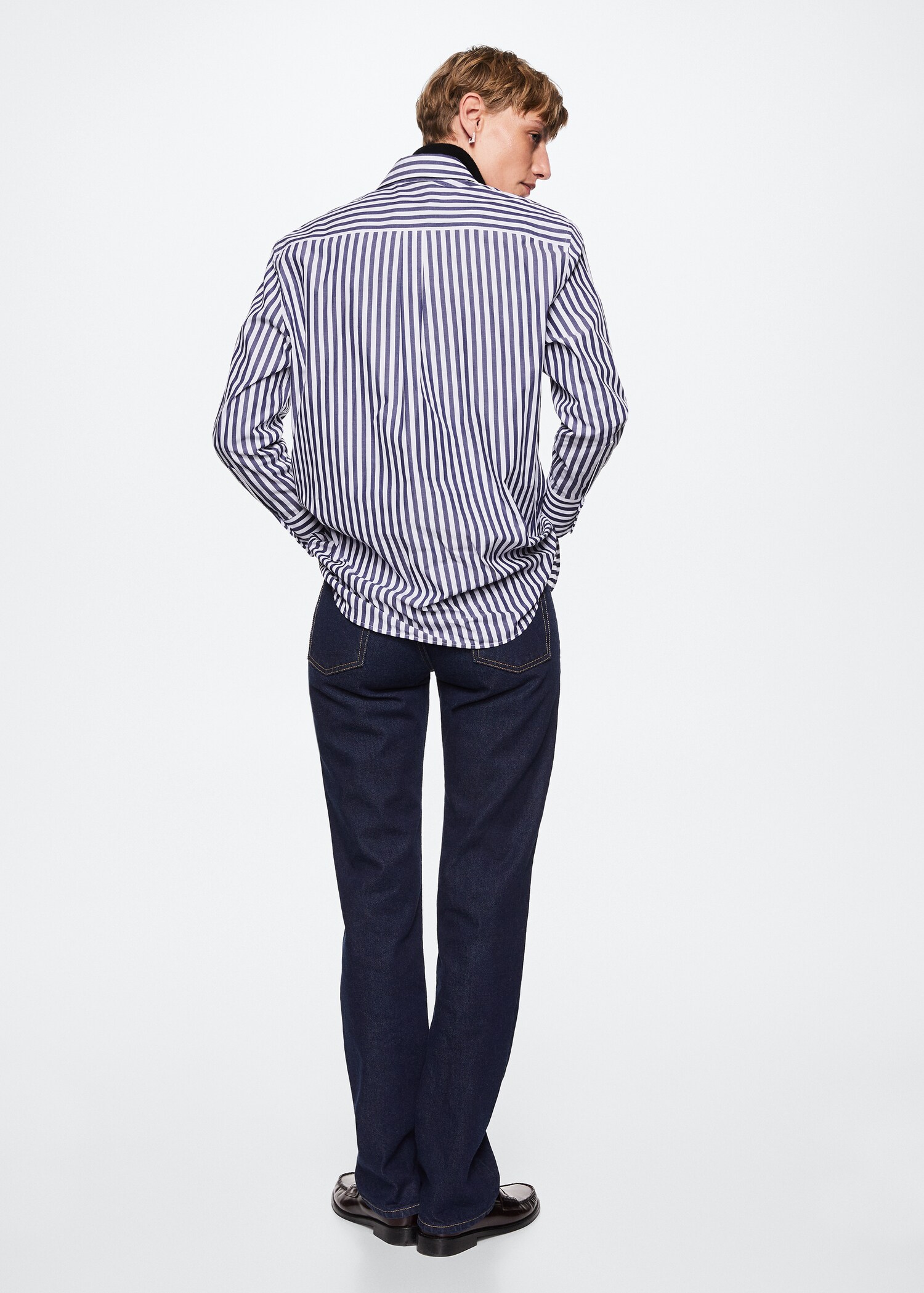 Camicia popeline regular righe - Retro dell'articolo