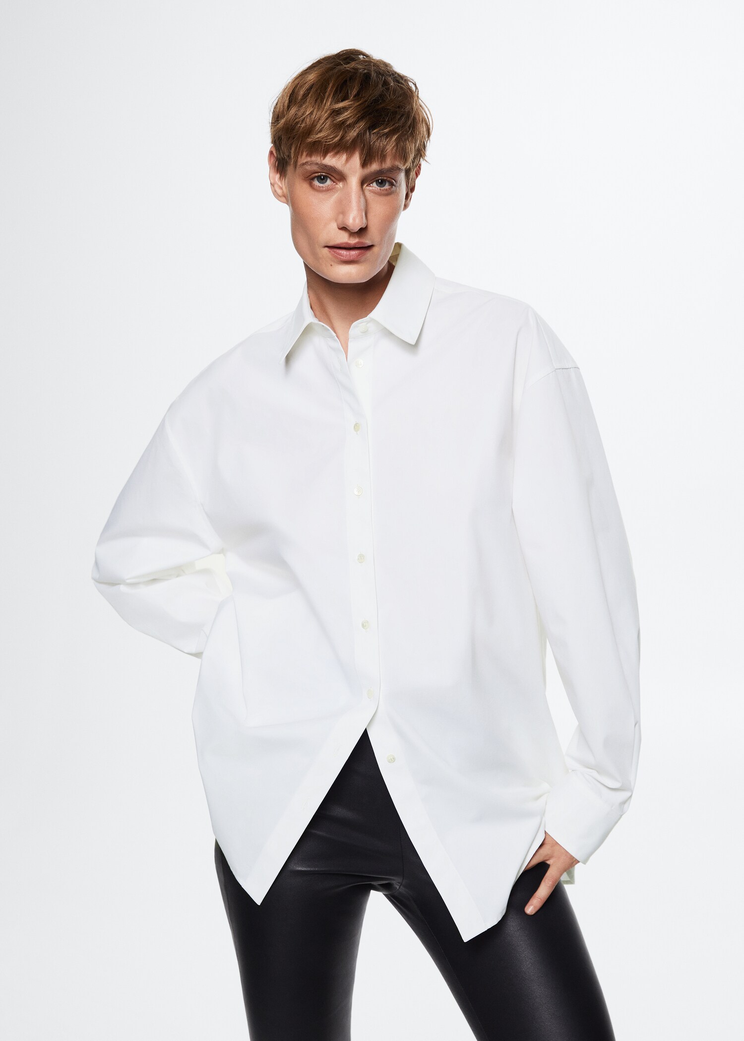 Chemise coton oversize - Plan moyen