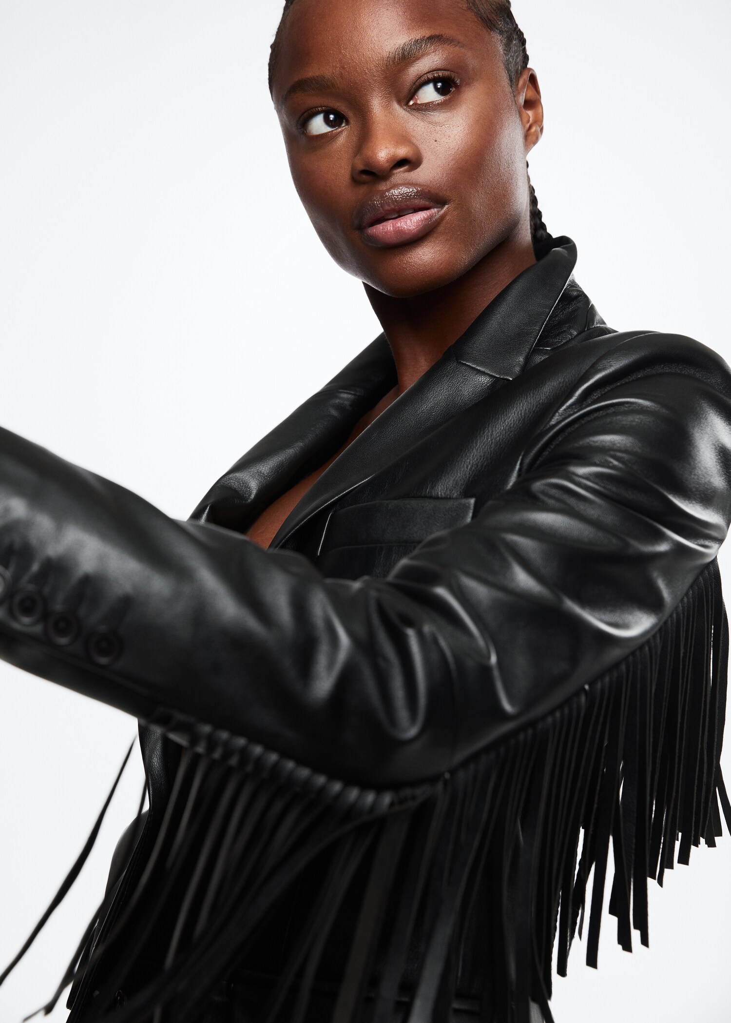 Veste cuir franges - Détail de l'article 1