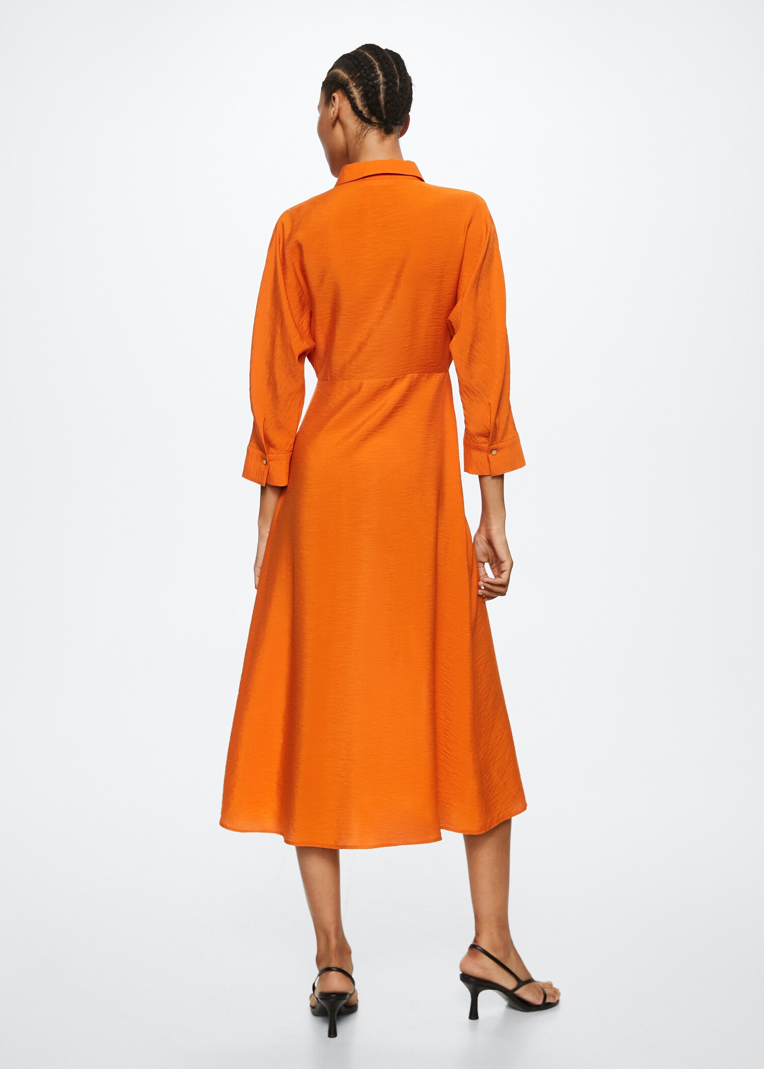 Vestido fluido camisero - Reverso del artículo