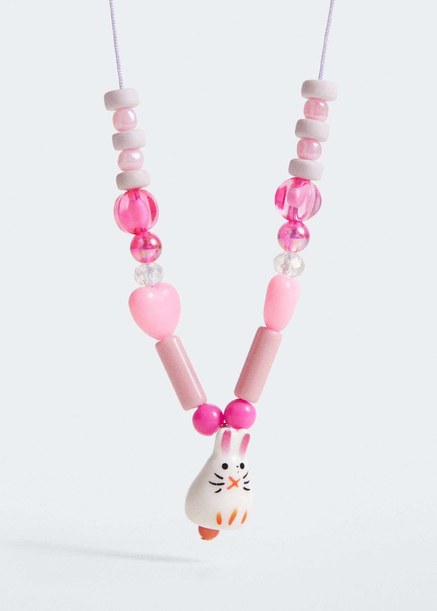 Mixed bead necklace - Medium plane