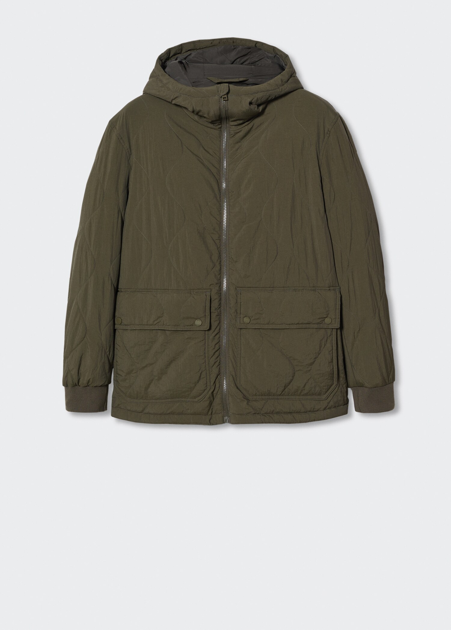 Textured padded jacket - Article without model
