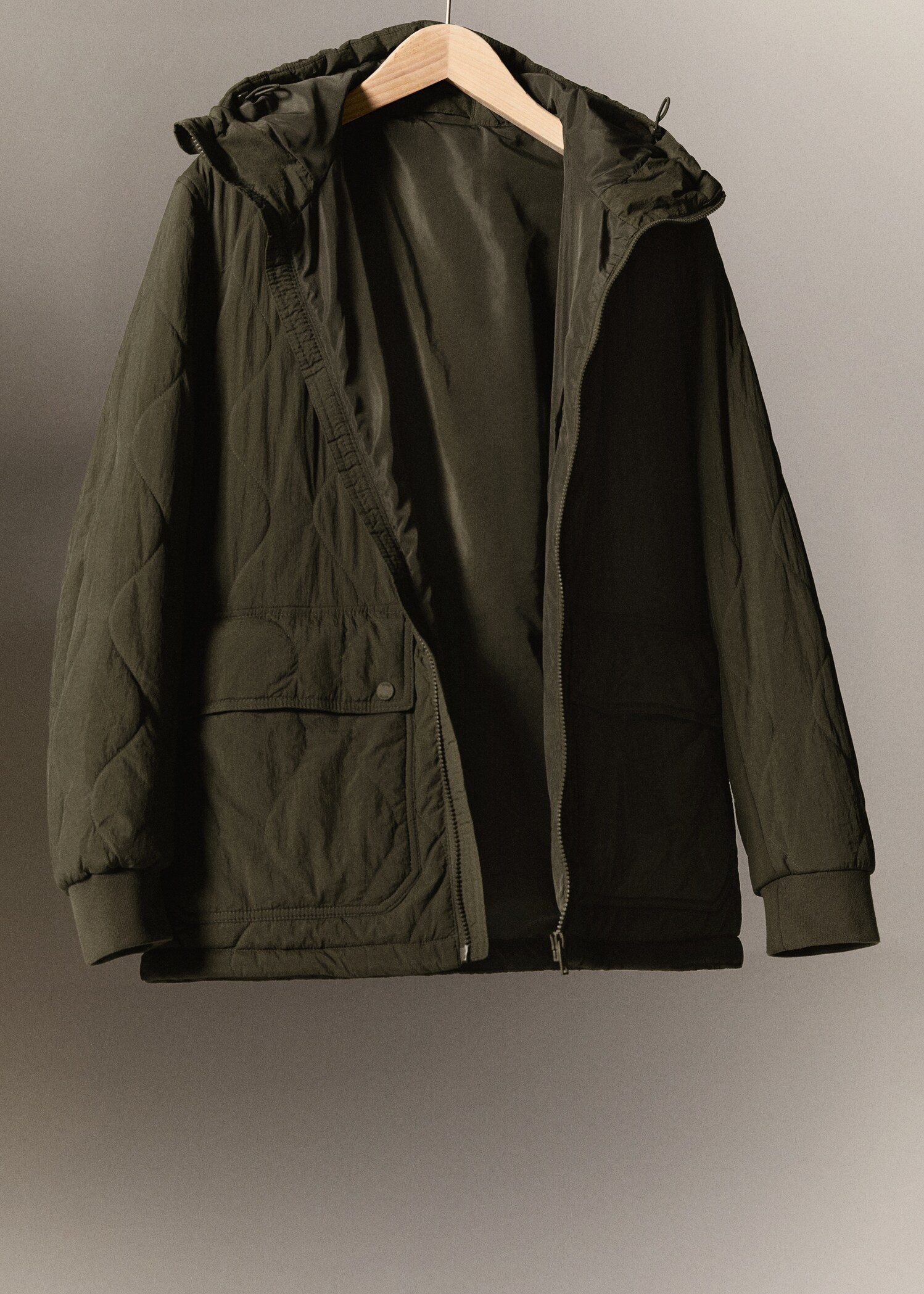 Textured padded jacket - Details of the article 5