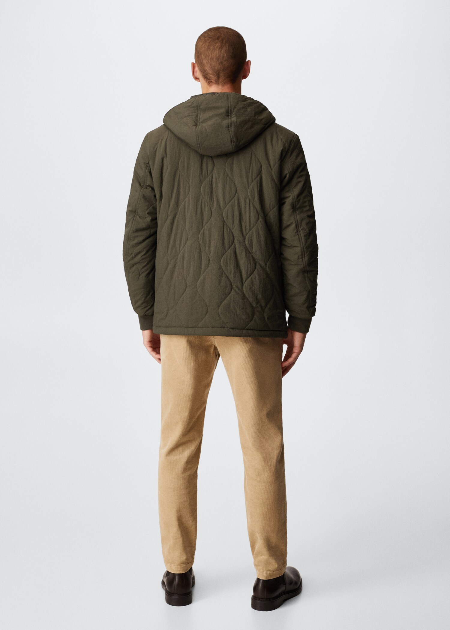 Textured padded jacket - Reverse of the article