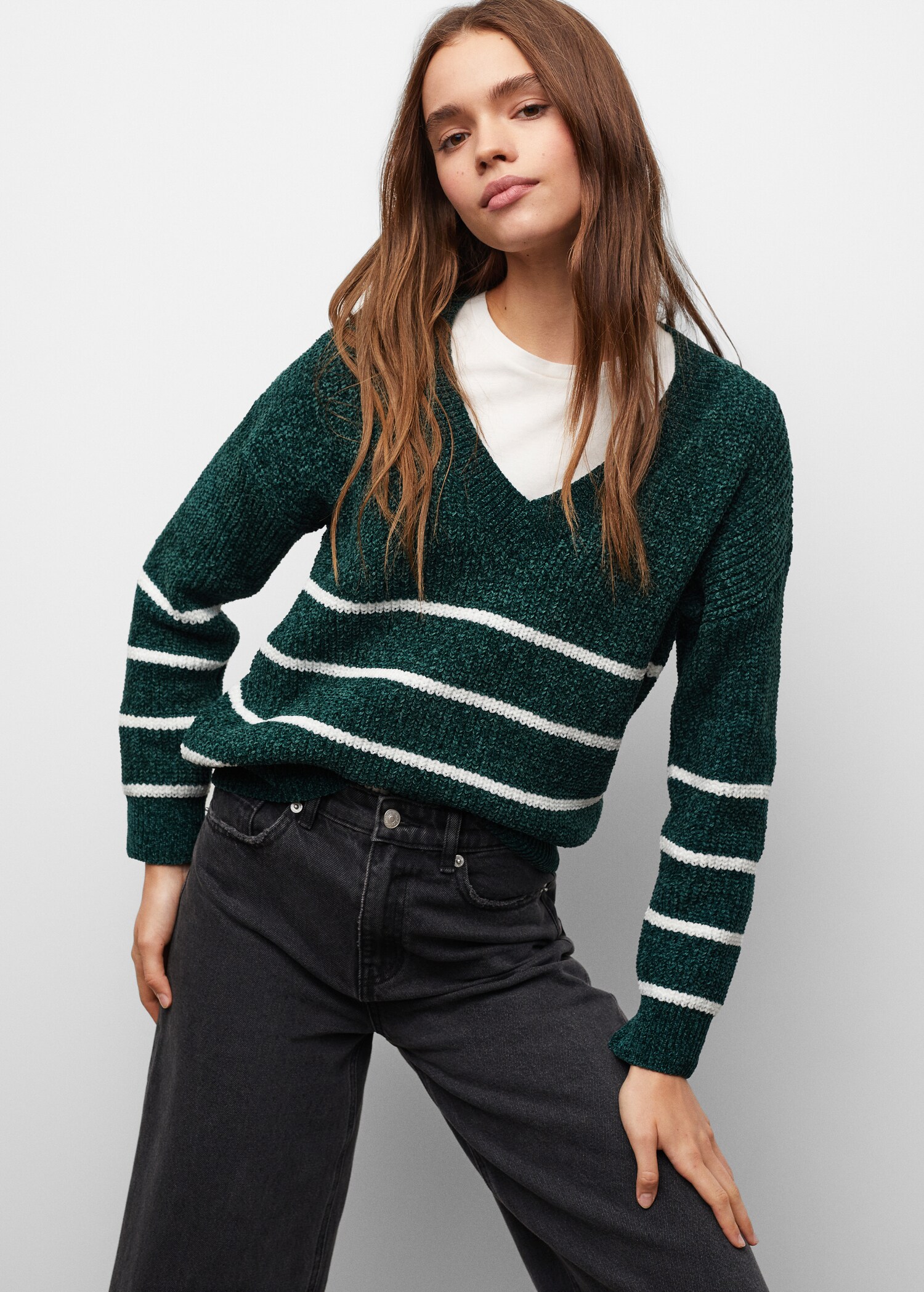 Chenille knit sweater - Medium plane