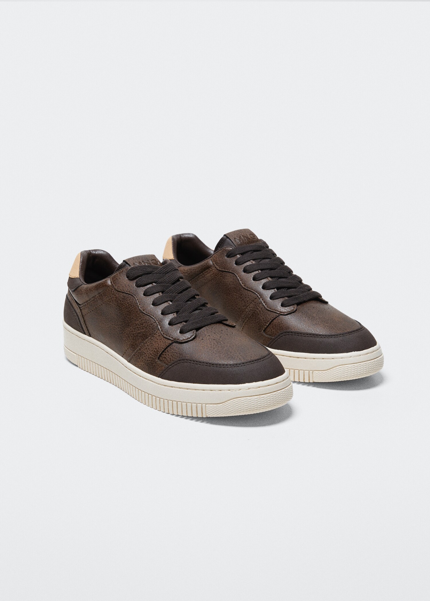 Leather-effect trainers - Medium plane