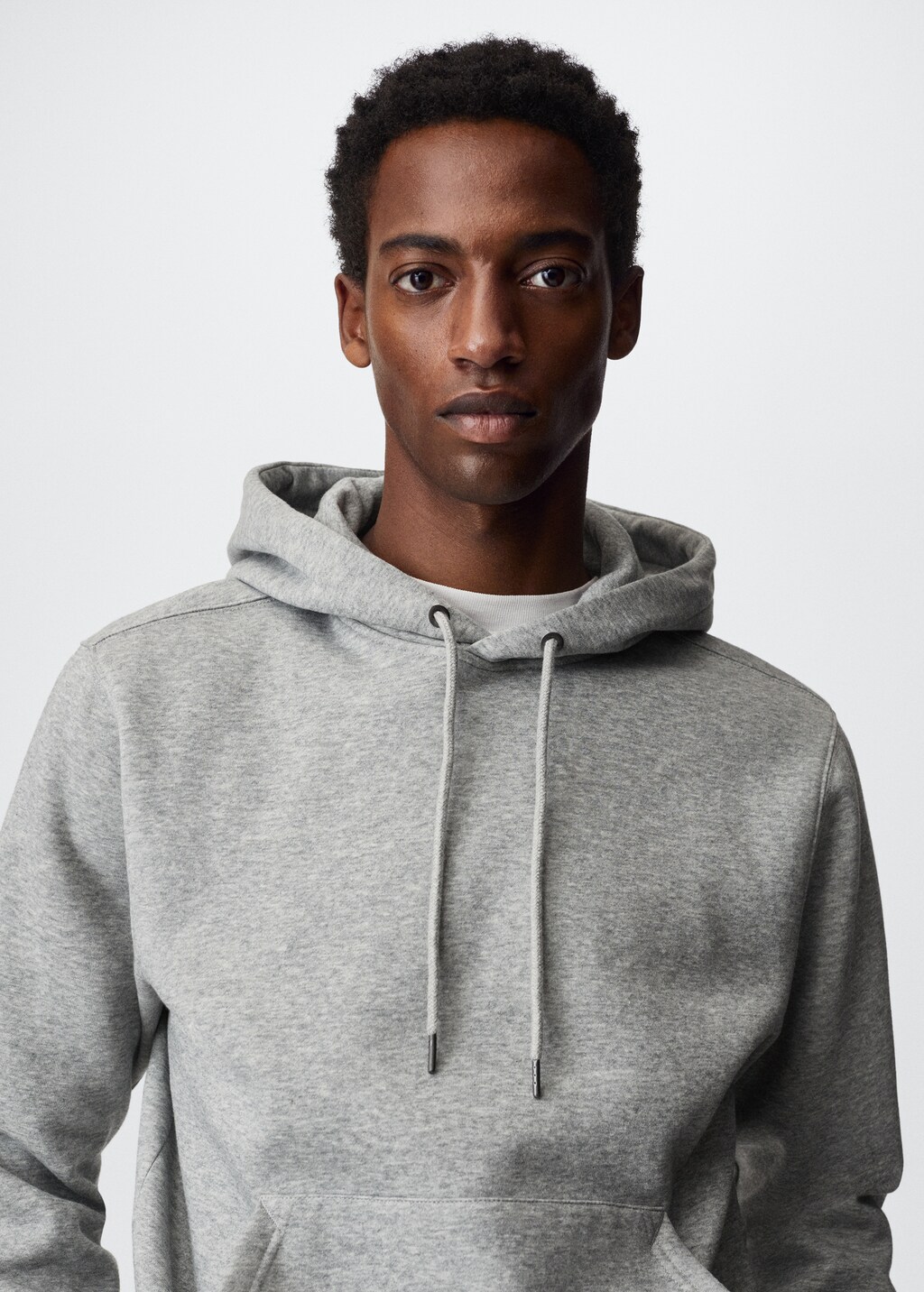 Grey cotton hoodie outlet