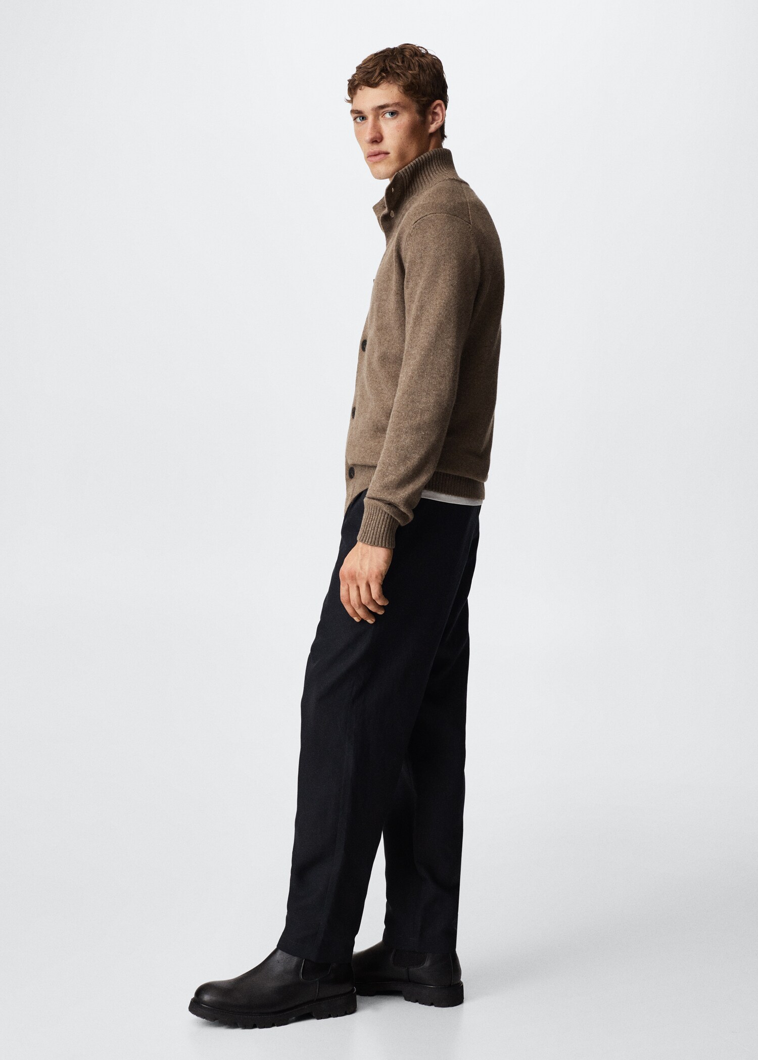 Turtleneck wool cardigan - Details of the article 2