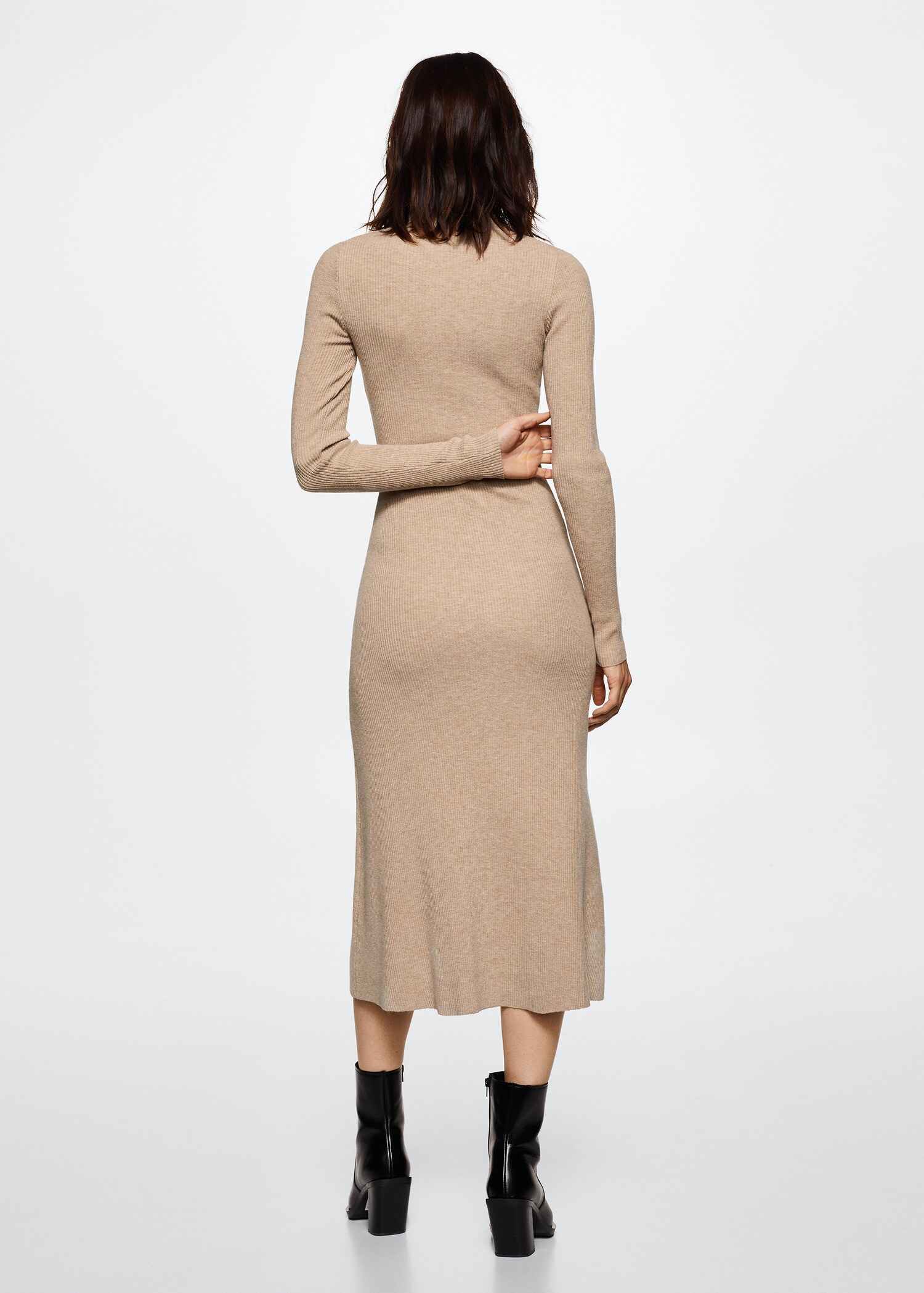 Vestido punto cuello perkins - Reverso del artículo