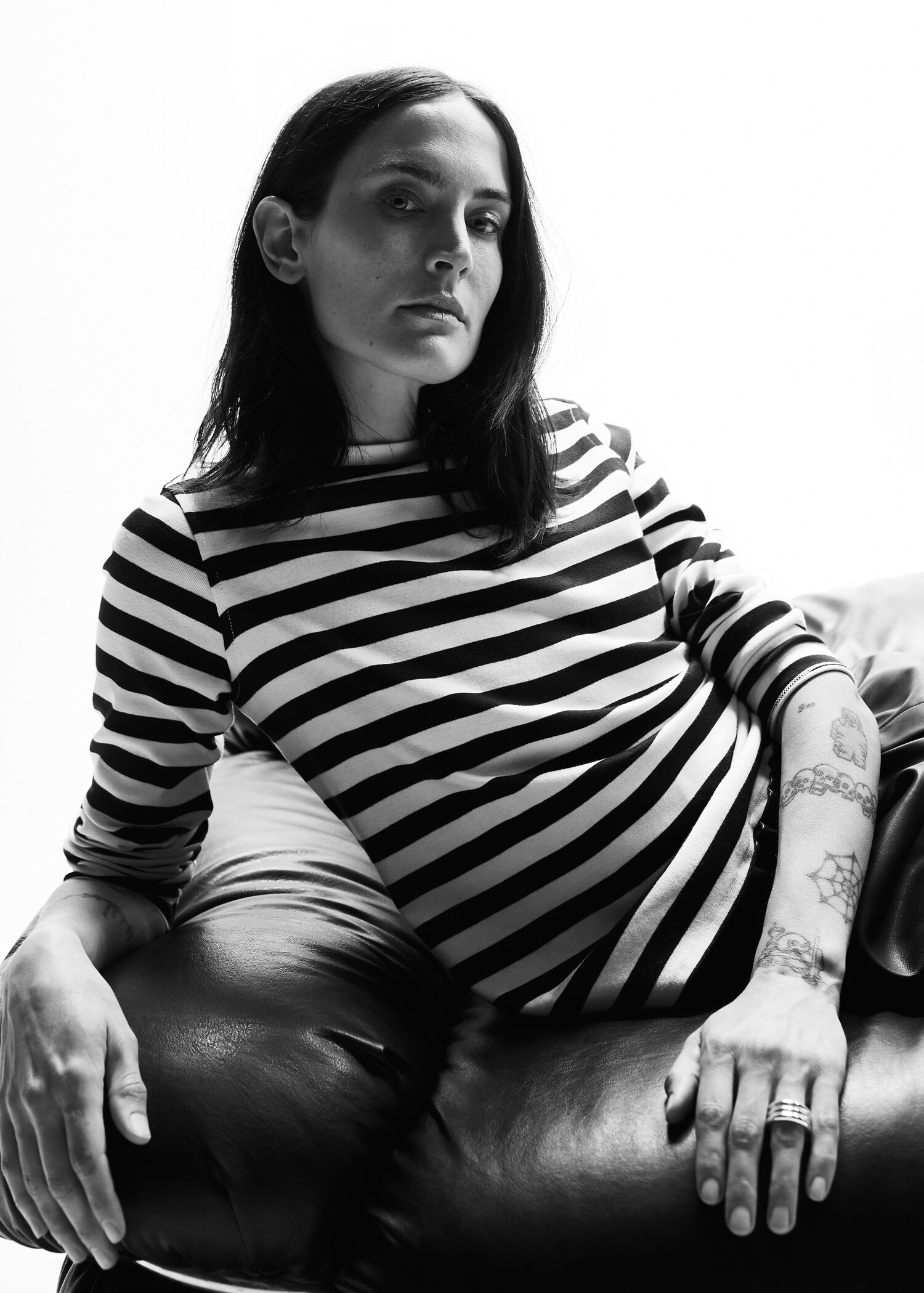 Striped 100% cotton t-shirt - Details of the article 1