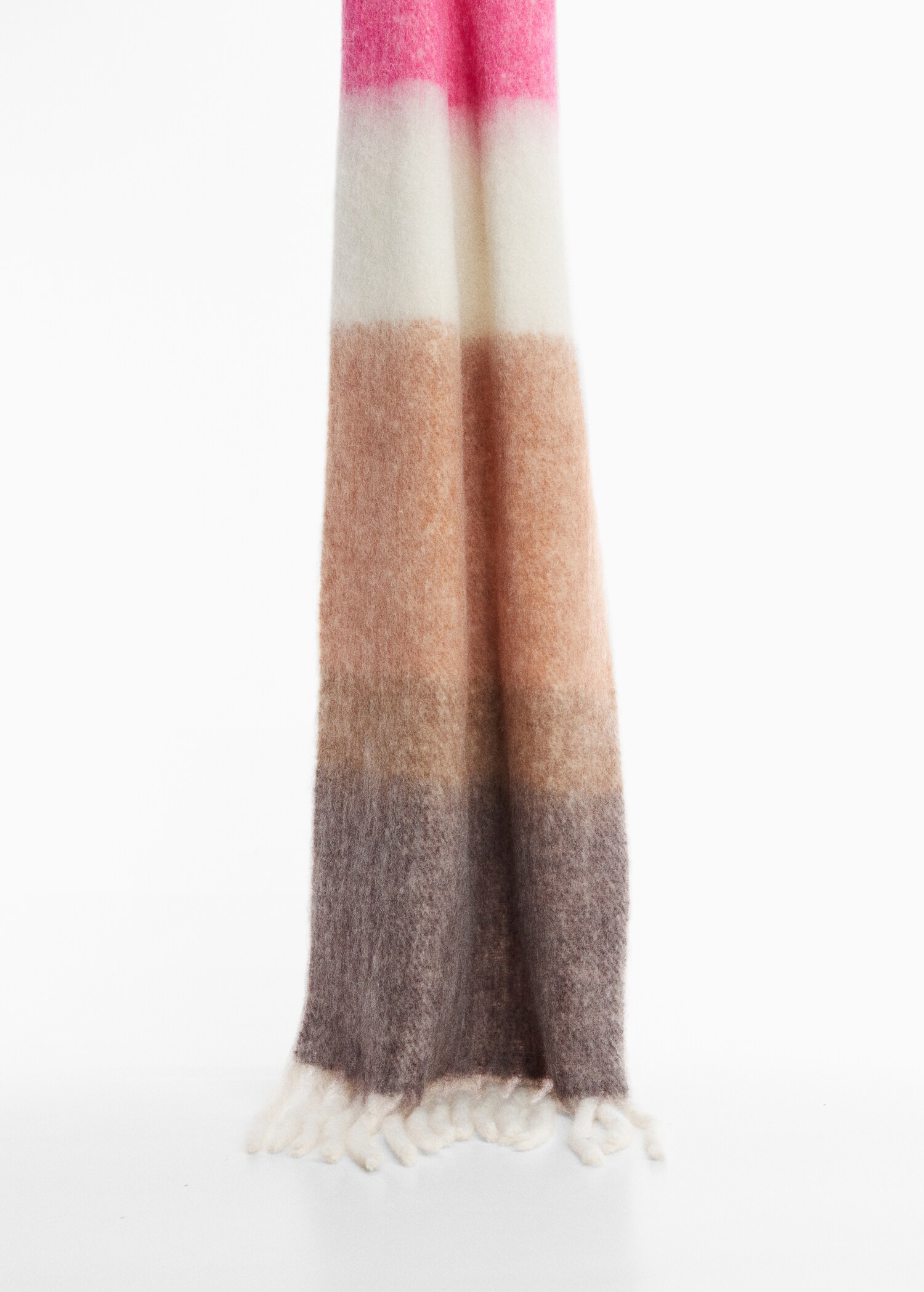 Fringed edge wool-blend scarf - Details of the article 1