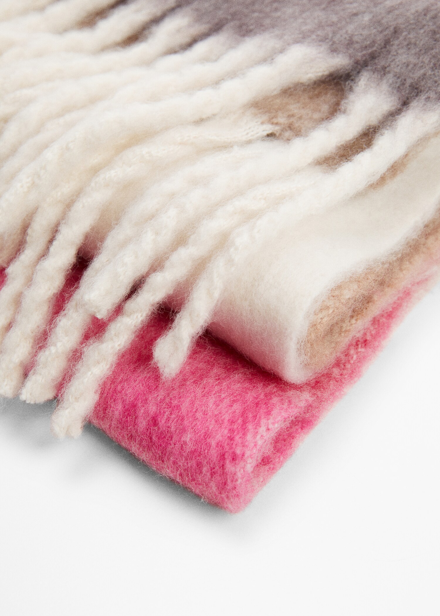 Fringed edge wool-blend scarf - Details of the article 3