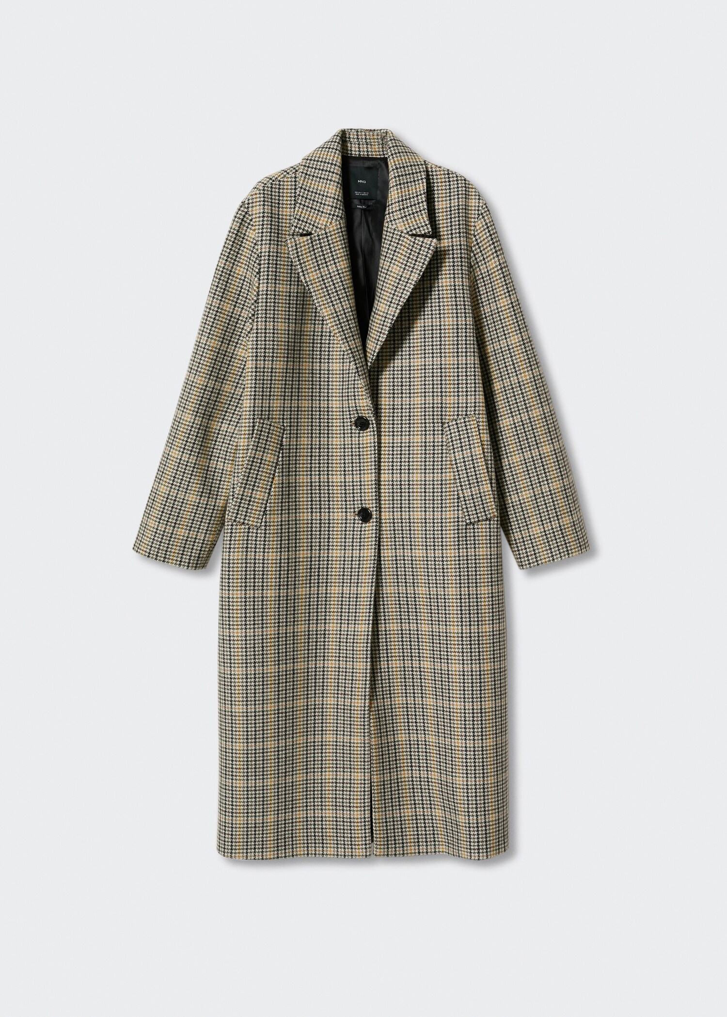 Manteau laine pied-de-poule - Article sans modèle