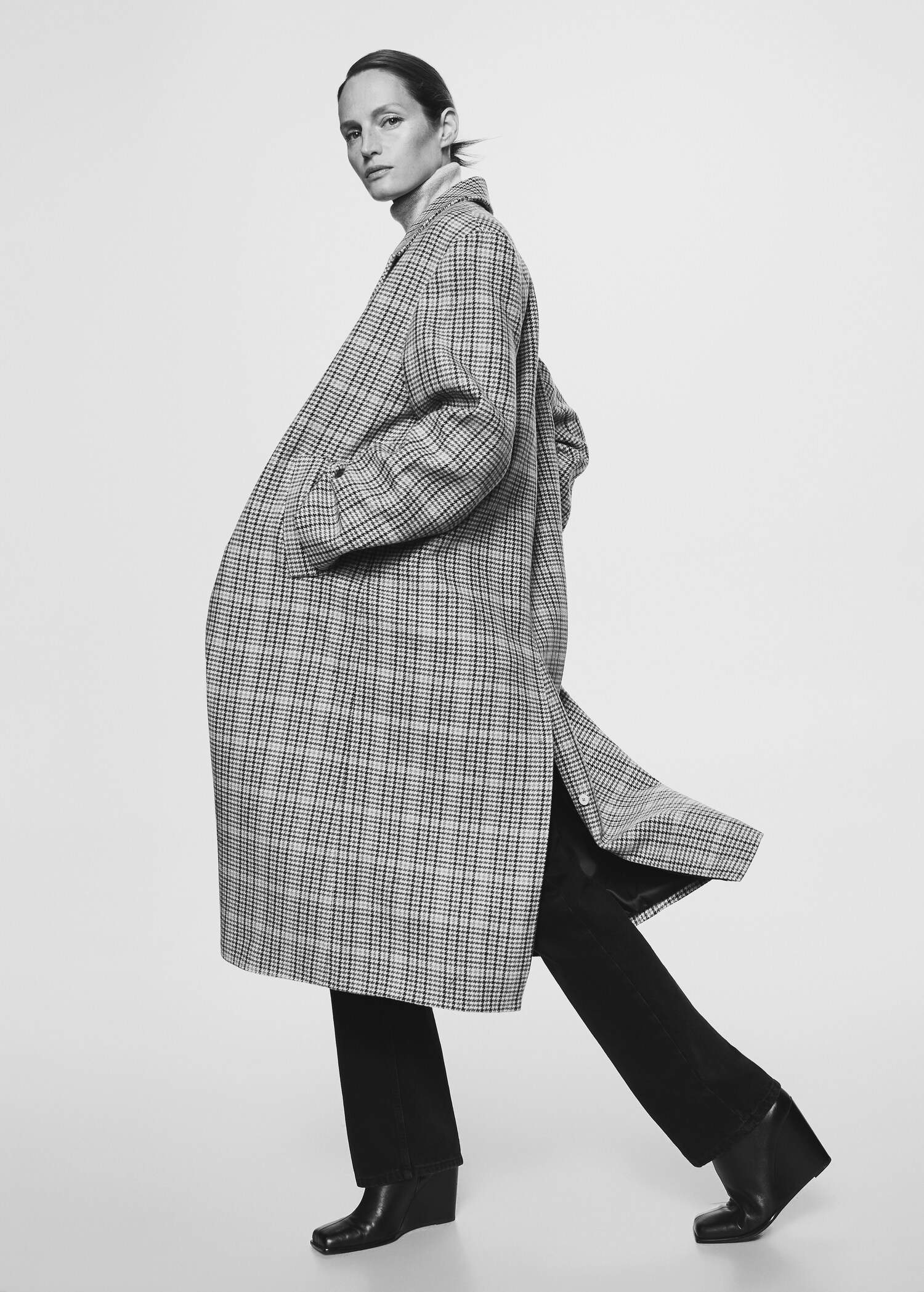 Manteau laine pied-de-poule - Détail de l'article 4