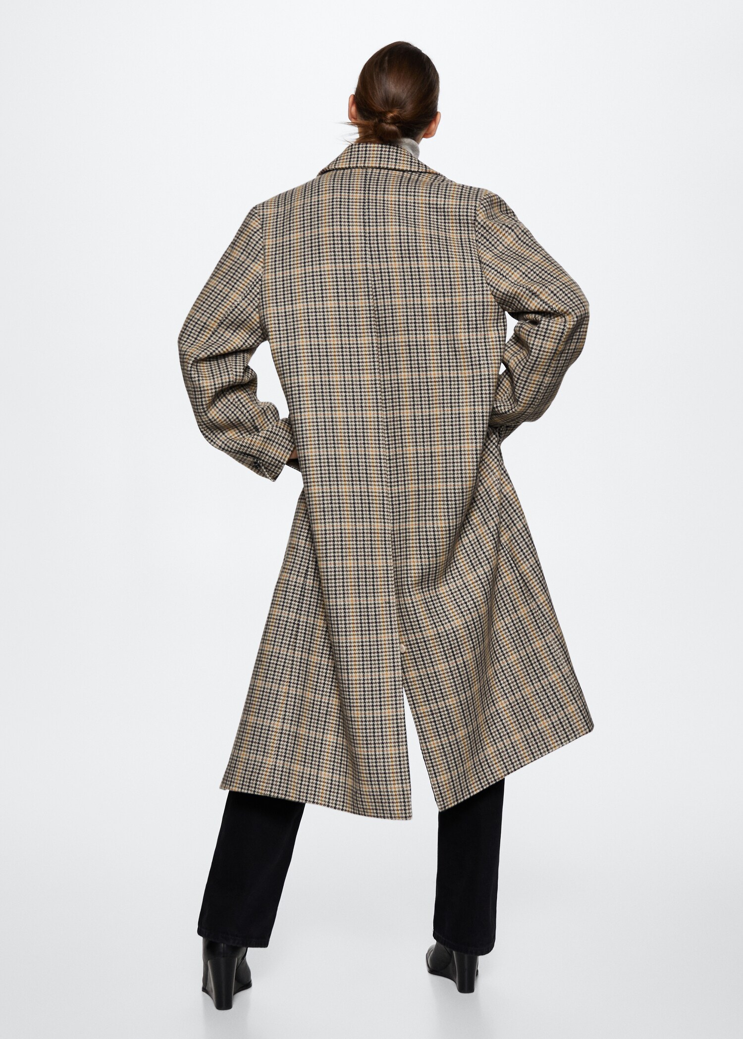 Manteau laine pied-de-poule - Verso de l’article