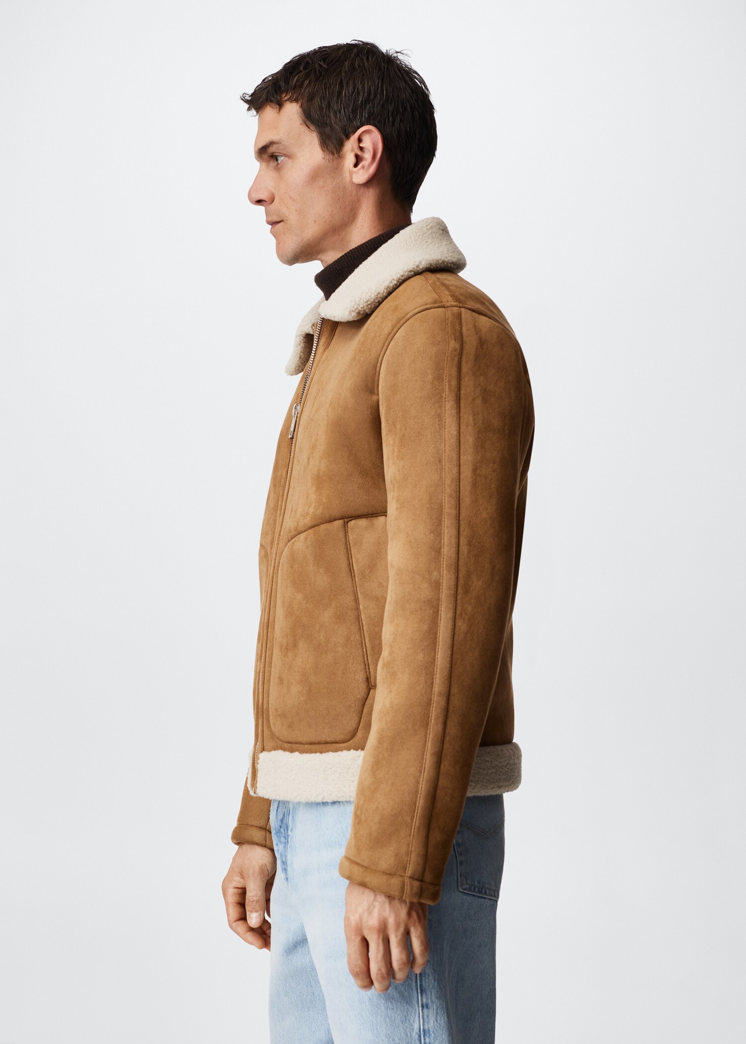 Blouson aviateur imitation mouton - Détail de l'article 6