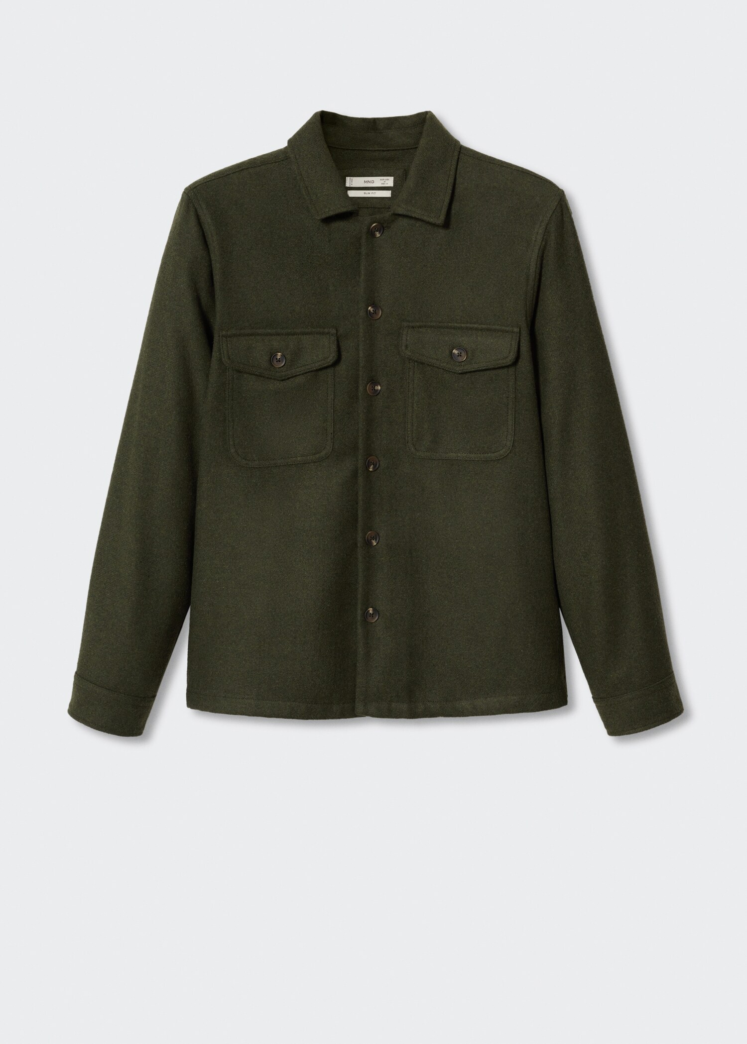 Textured overshirt with pockets - Article without model