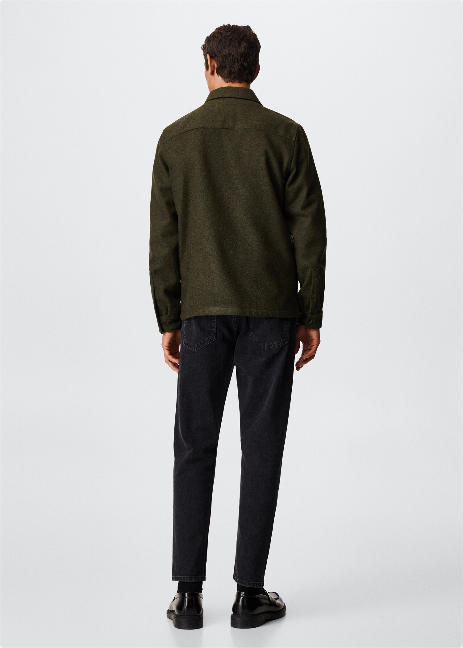 Textured overshirt with pockets - Reverse of the article