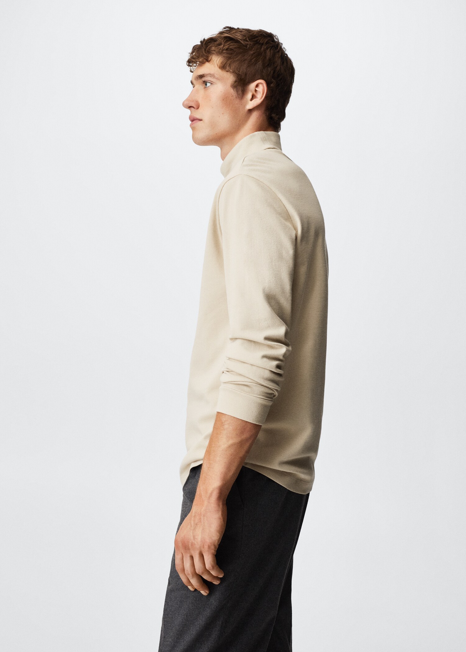 Turtleneck cotton T-shirt - Details of the article 2