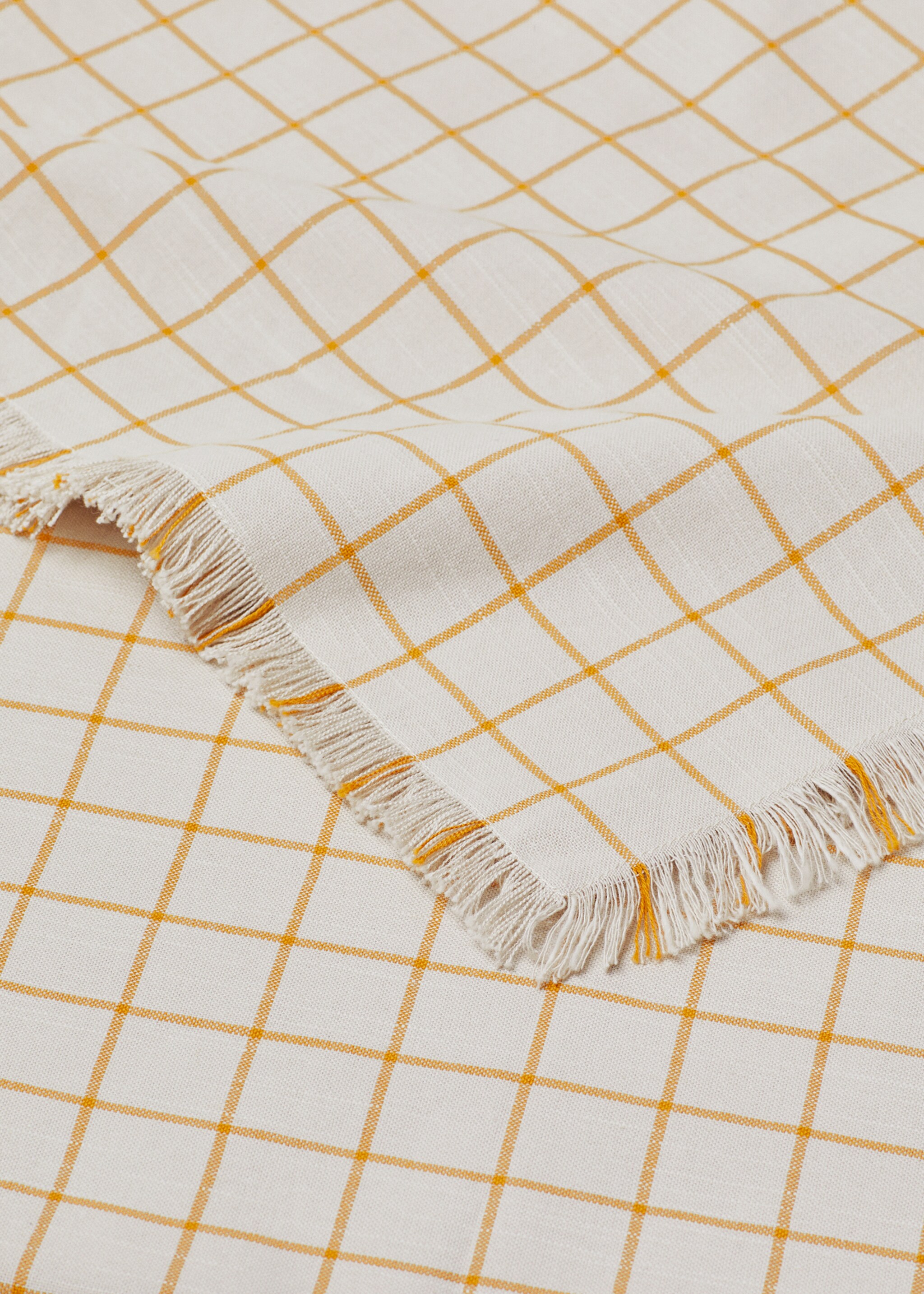 Nappe carreaux bords effilochés 150x150 cm - Détail de l'article 1