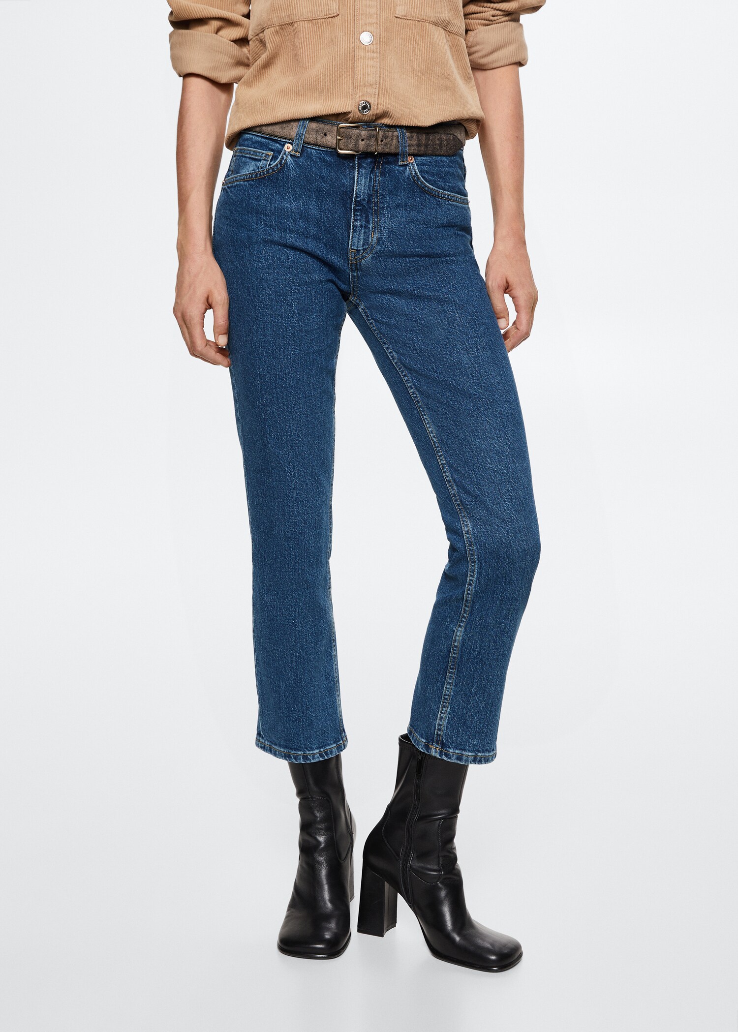 Medium-rise flared jeans  - Medium plane